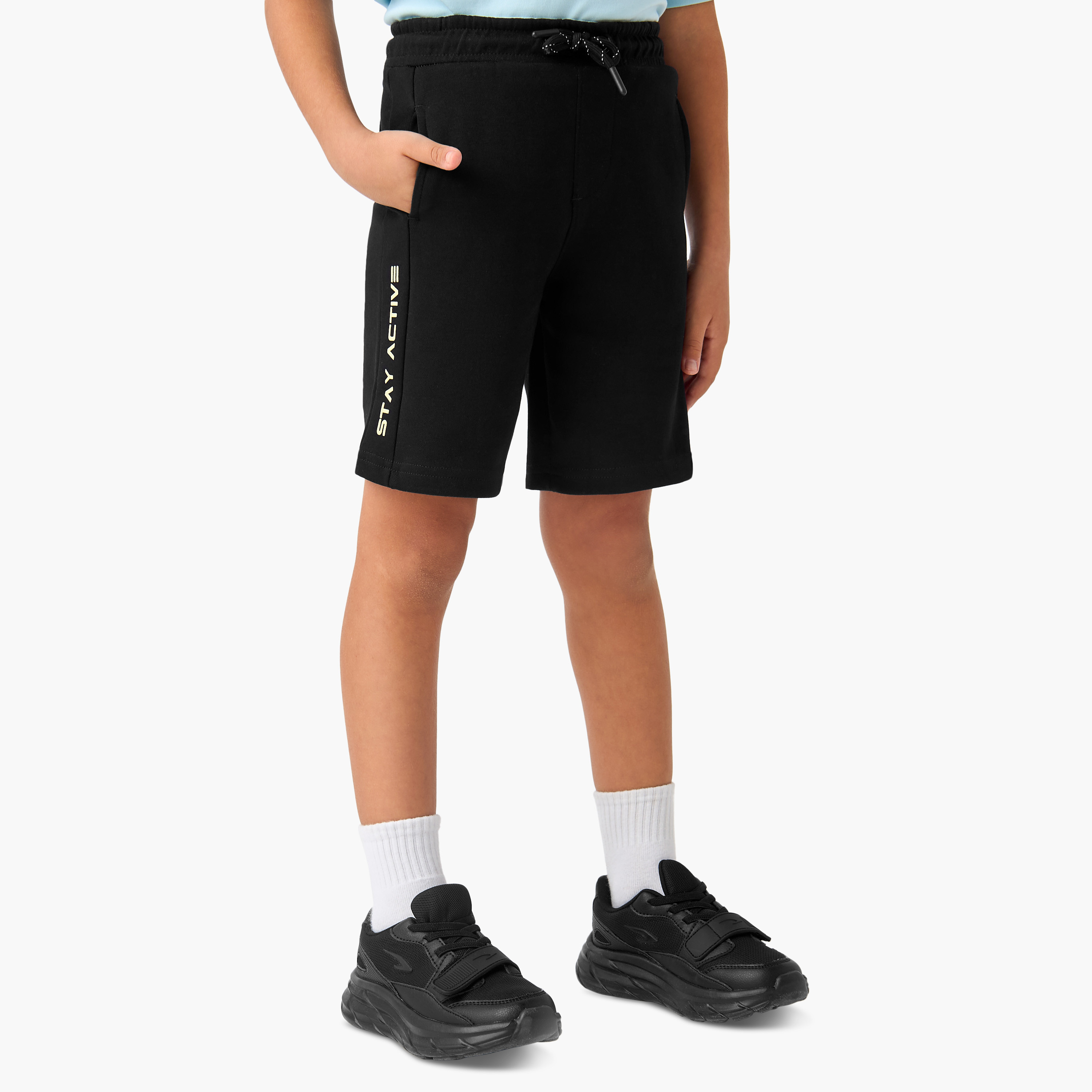 XYZ Logo Print T-shirt and Shorts Set-baby-boys-clothing-sportswear-sets-image-3