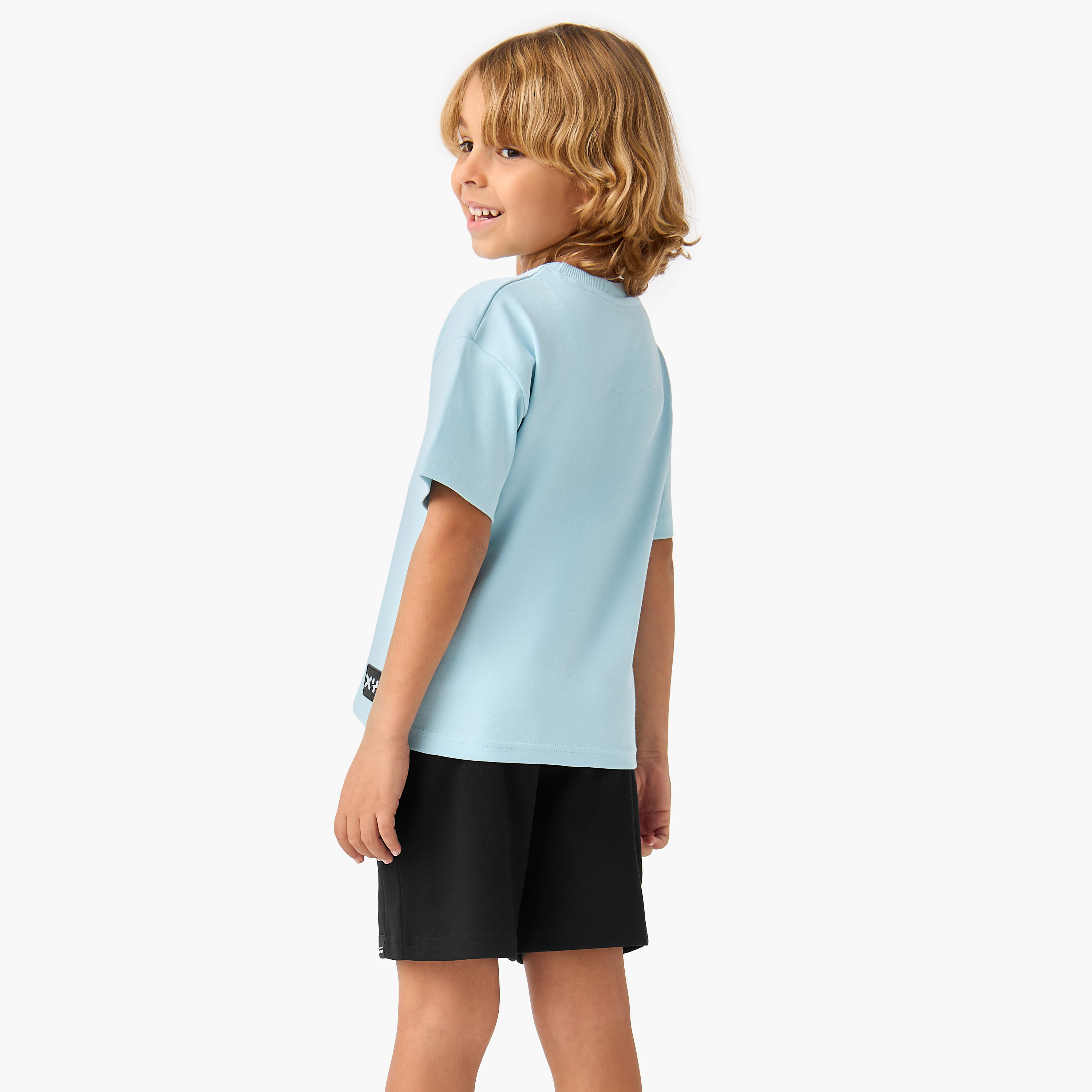 XYZ Logo Print T-shirt and Shorts Set-baby-boys-clothing-sportswear-sets-image-4