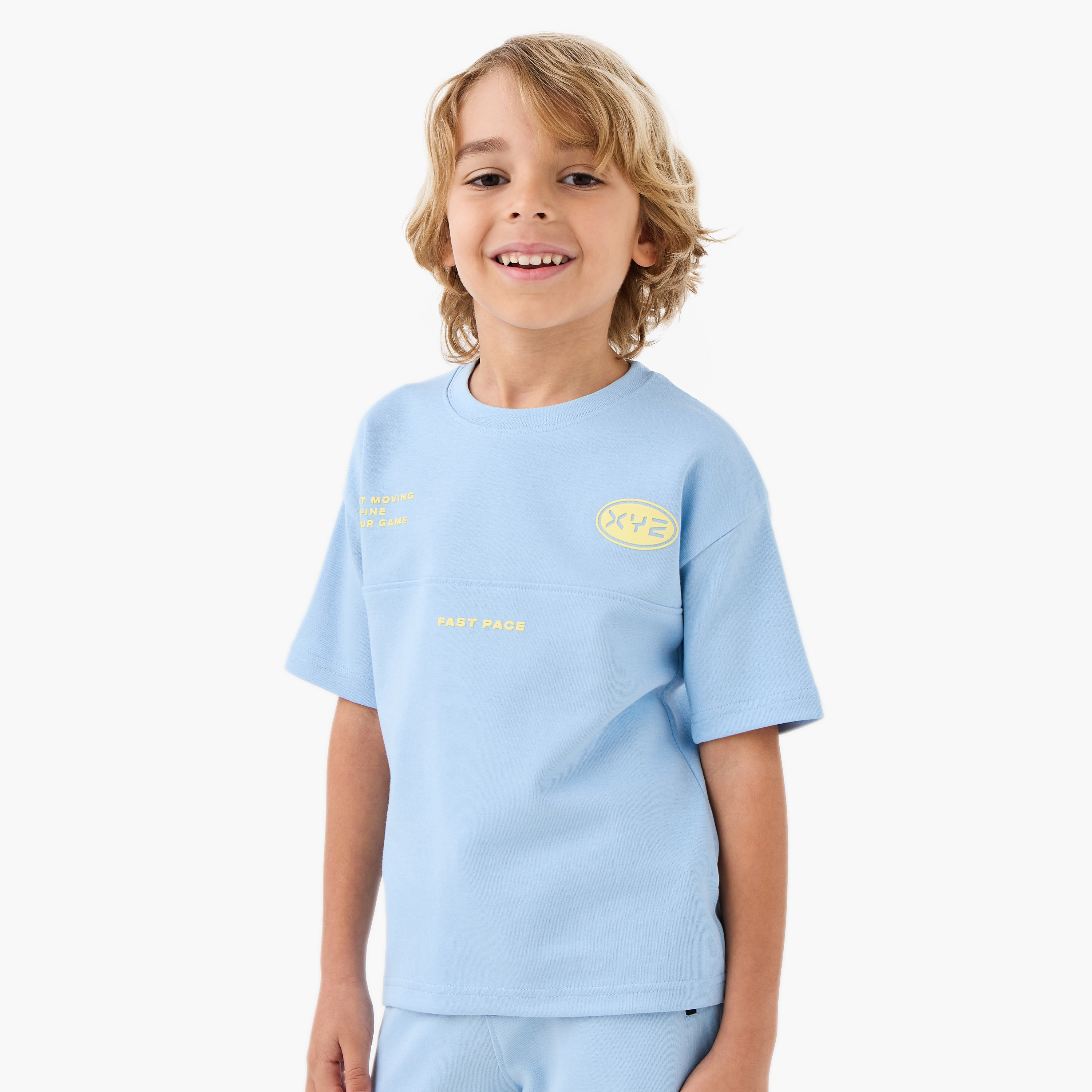 Kappa Solid T-shirt and Shorts Set-boys-clothing-sportswear-sets-image-2