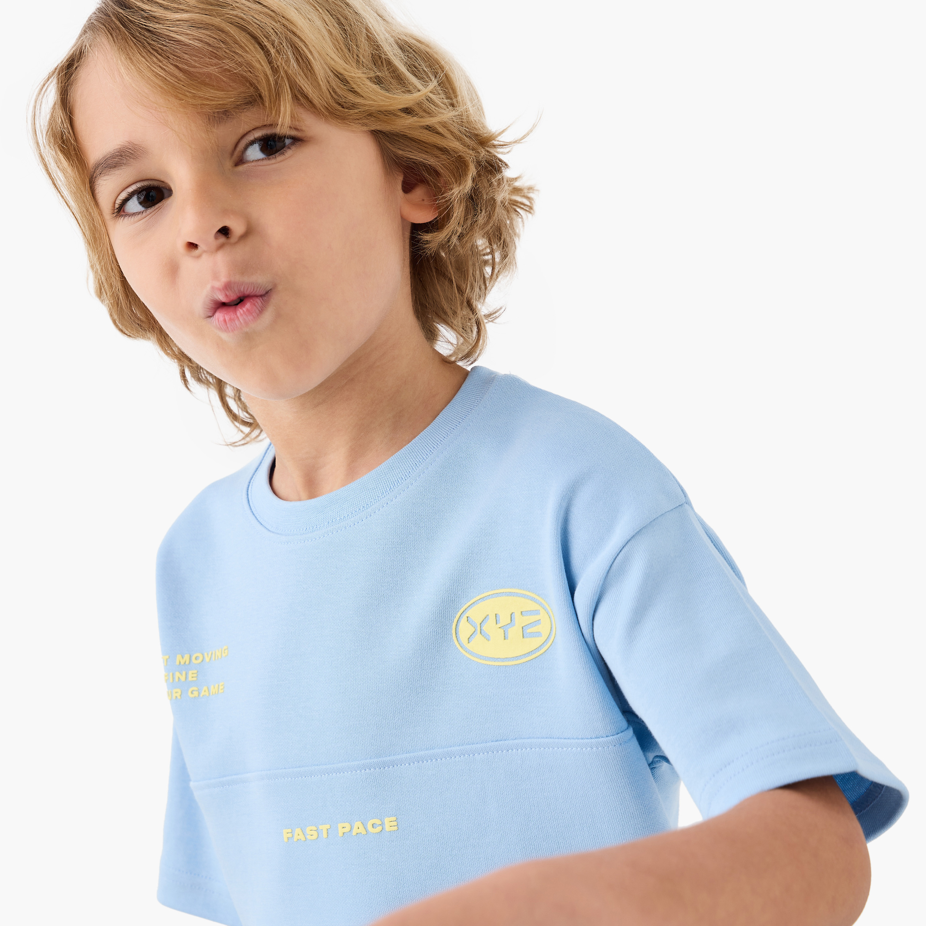 Kappa Solid T-shirt and Shorts Set-boys-clothing-sportswear-sets-image-5