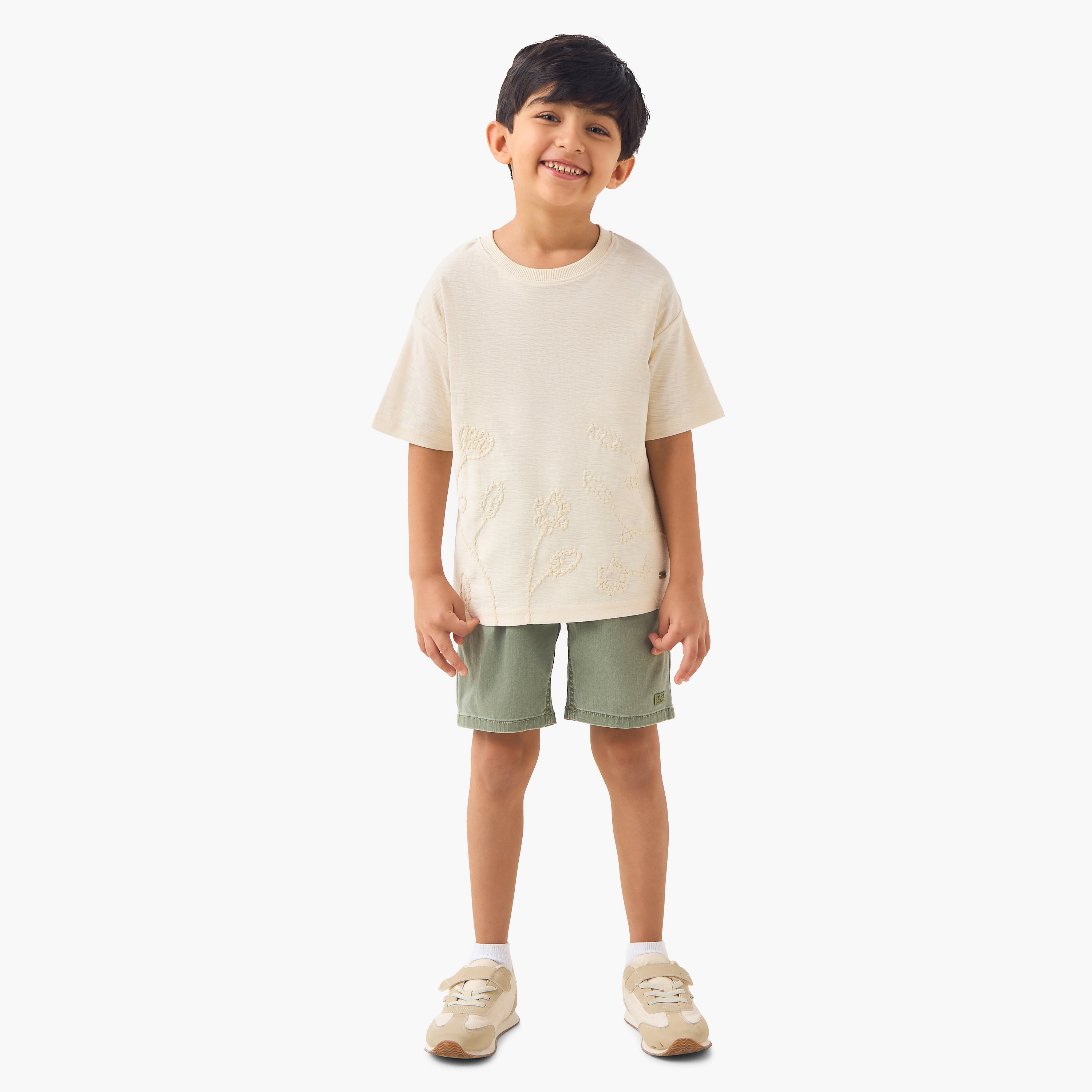 Eligo Embroidered T-shirt with Short Sleeves-boys-clothing-tshirtsandpolos-image-2