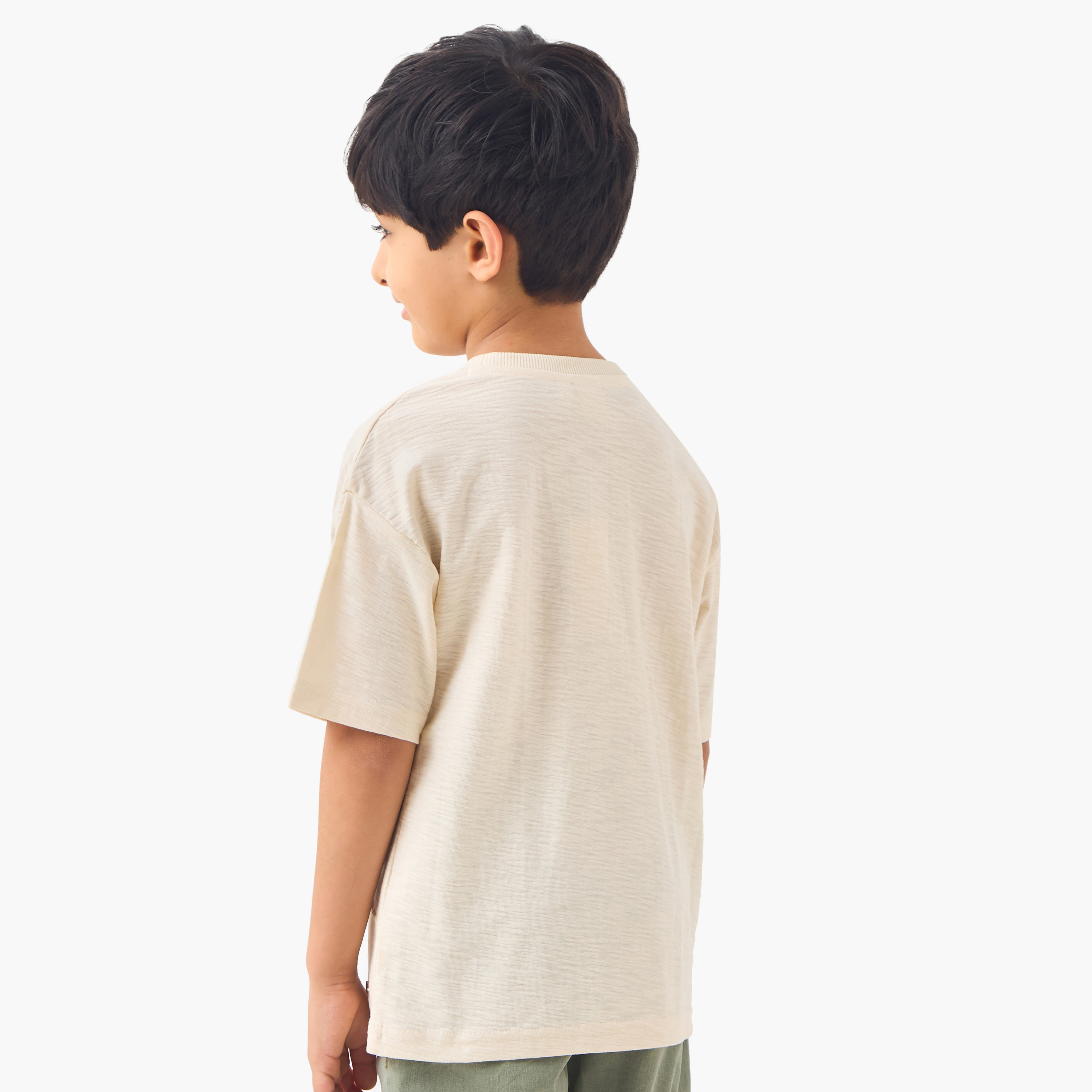 Eligo Embroidered T-shirt with Short Sleeves-boys-clothing-tshirtsandpolos-image-3