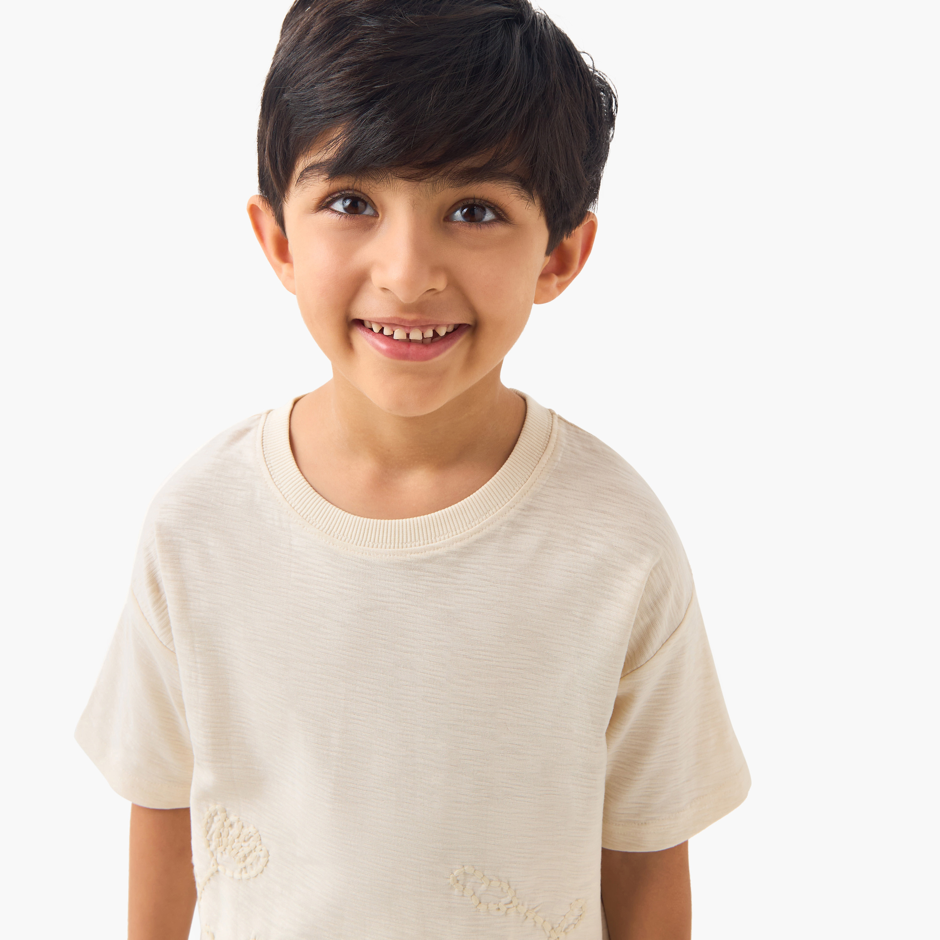 Eligo Embroidered T-shirt with Short Sleeves-boys-clothing-tshirtsandpolos-image-4
