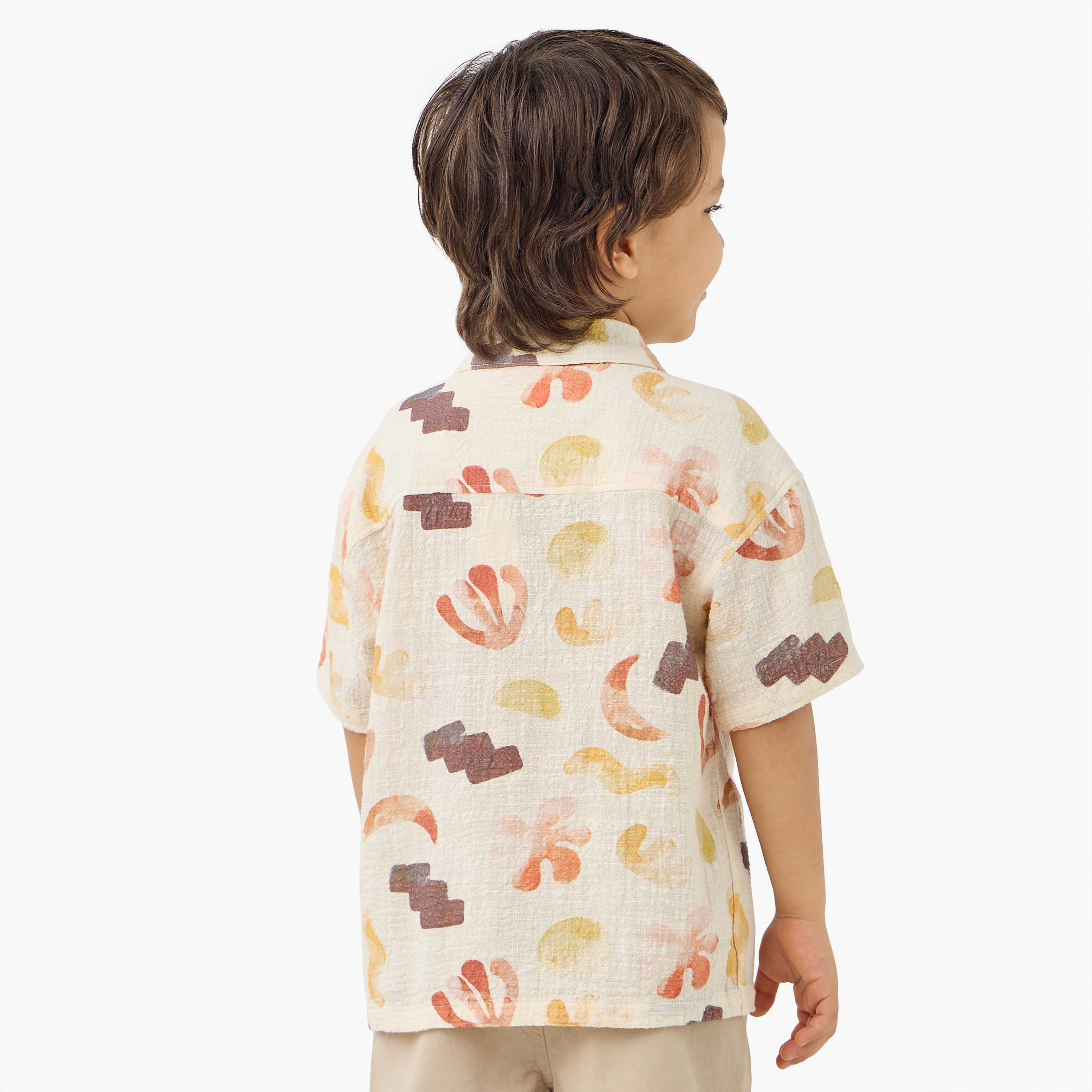 Eligo Printed Shirt with Short Sleeves-boys-clothing-shirts-image-3