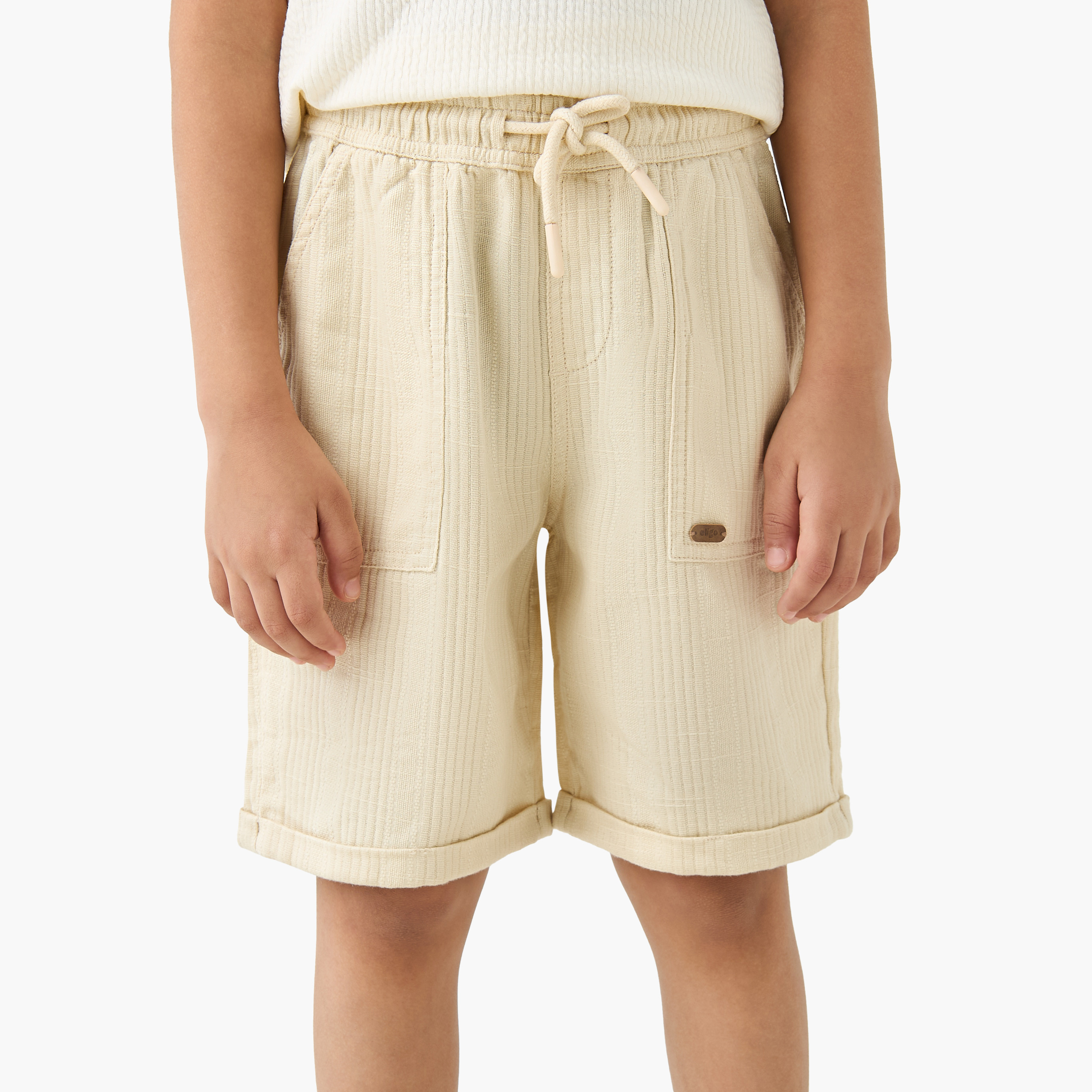 شورت بارز الملمس برباط إغلاق وجيوب من إليجو-boys-clothing-bottoms-shorts-image-5