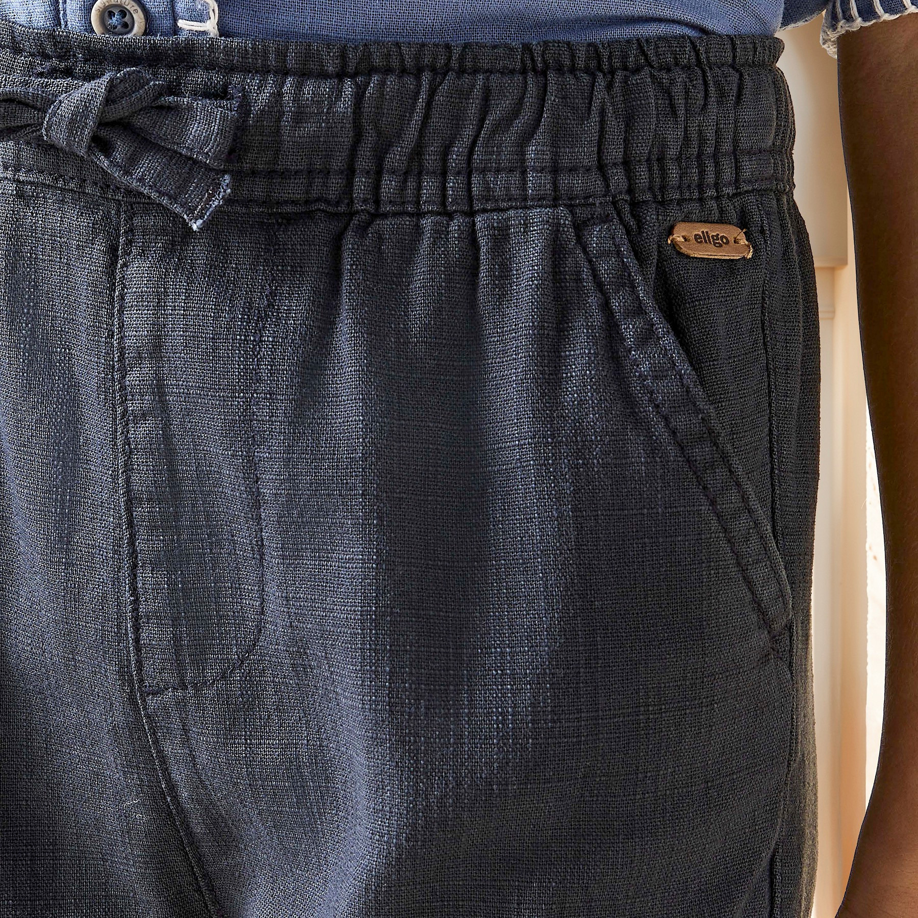 Eligo Solid Cargo Shorts with Drawstring Closure-boys-clothing-bottoms-shorts-image-5