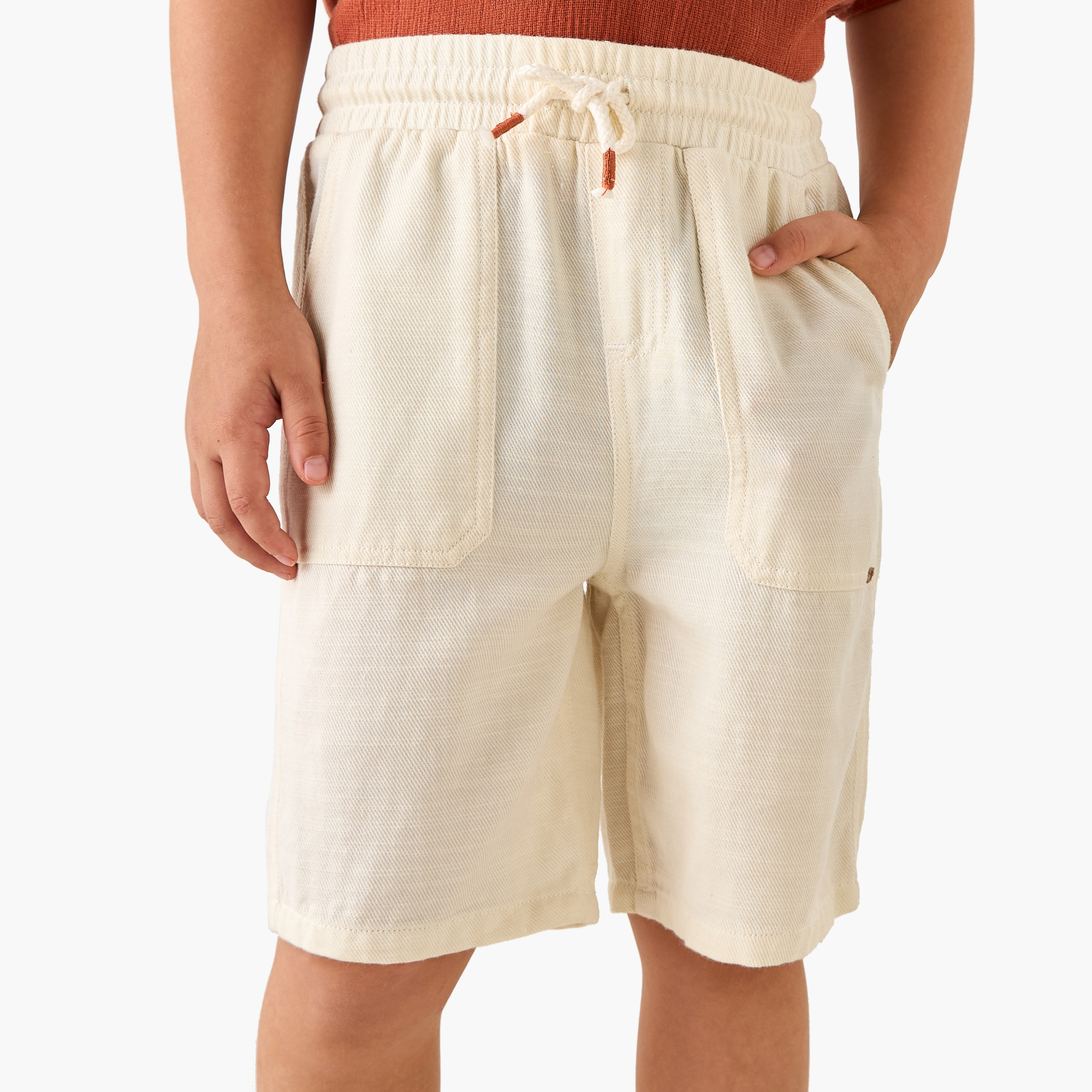 Eligo Textured Shorts with Drawstring Closure and Pockets-boys-clothing-bottoms-shorts-image-1