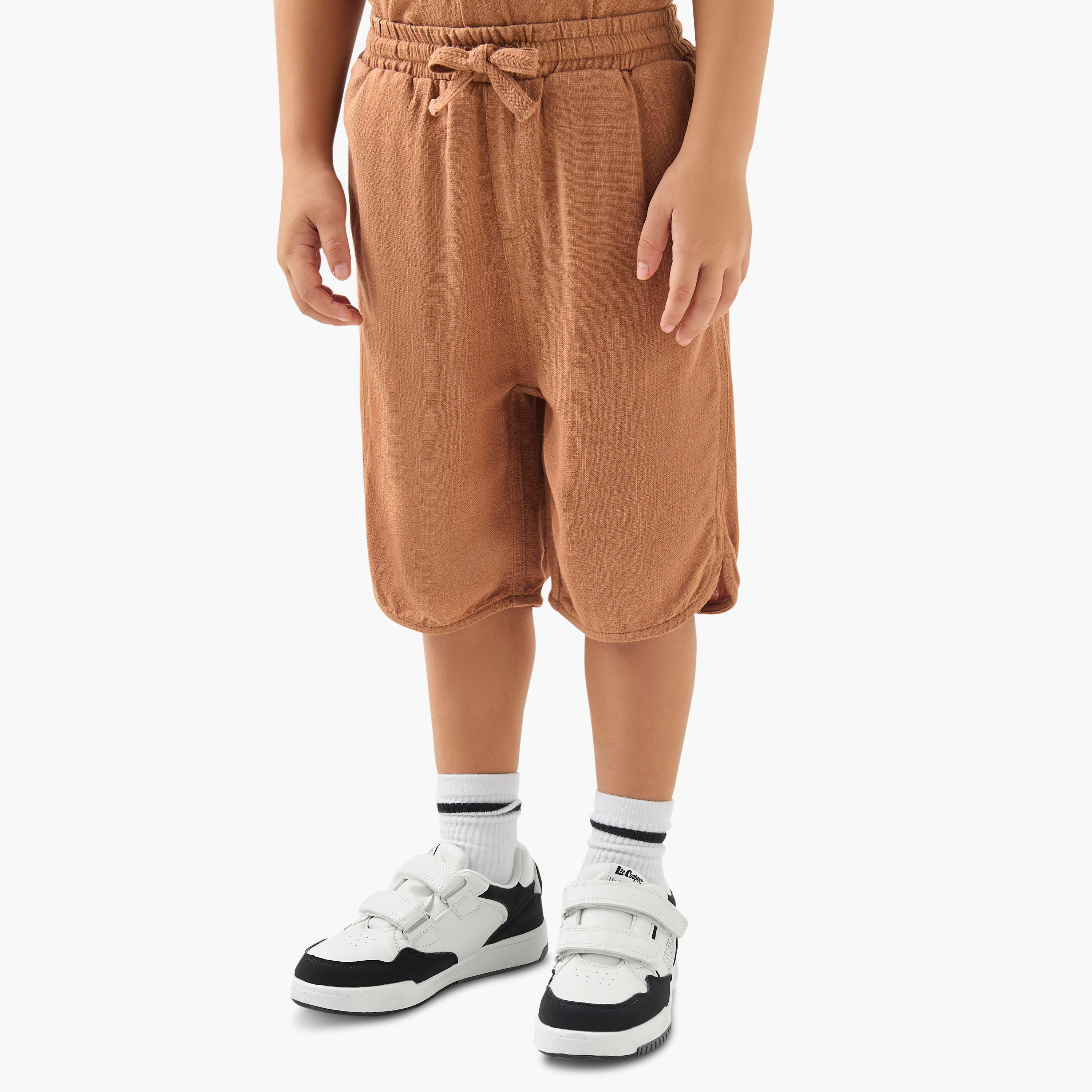 Eligo Textured Short Sleeves Shirt and Shorts Set-boys-clothing-setsandcoords-image-5