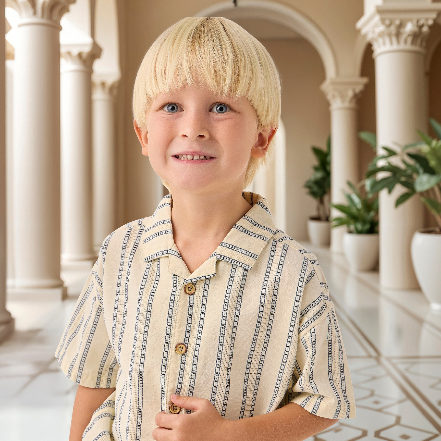 Eligo Striped Short Sleeves Shirt and Shorts Set-baby-boys-clothing-setsandcoords-image-5