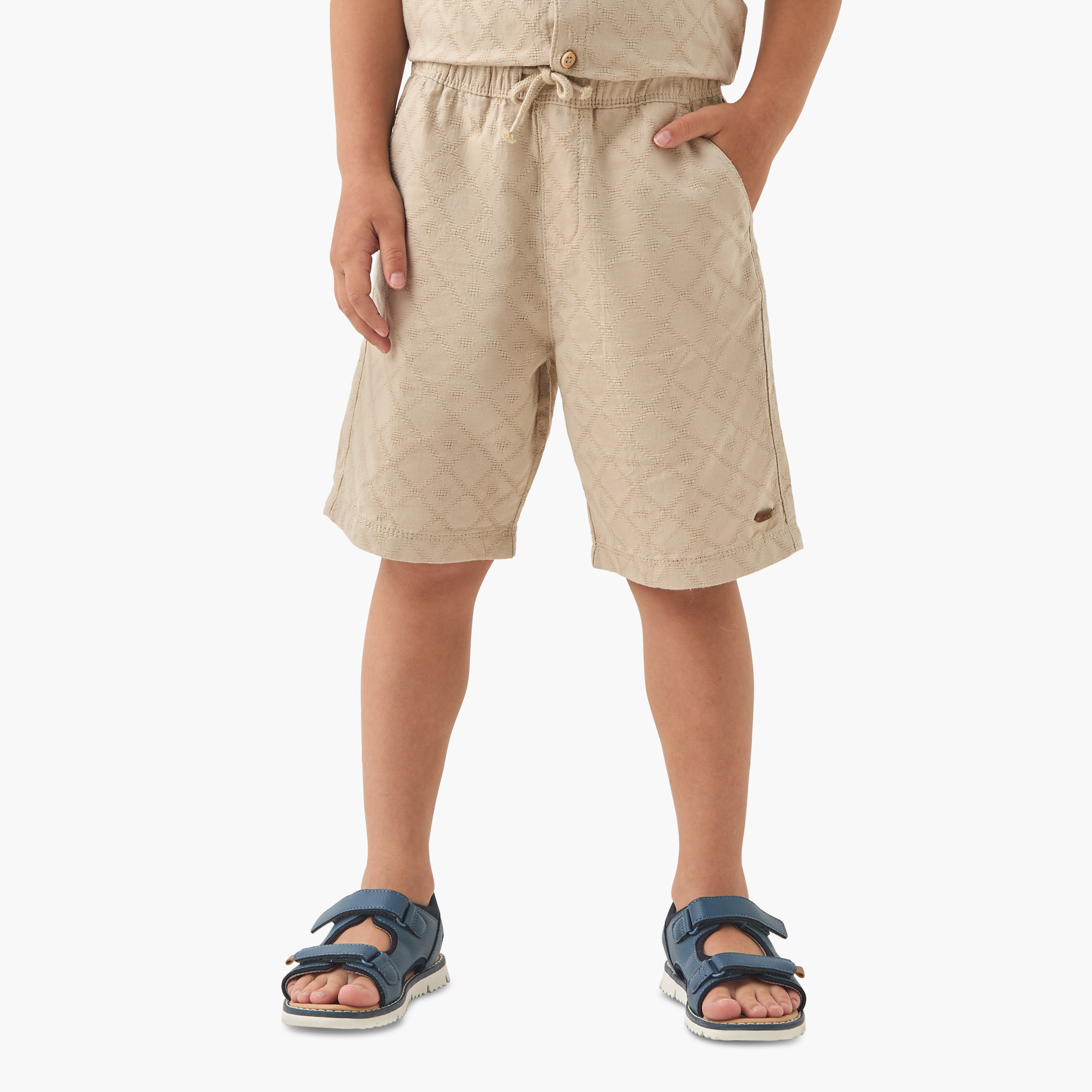 Eligo Textured Shirt and Shorts Set-baby-boys-clothing-setsandcoords-image-3