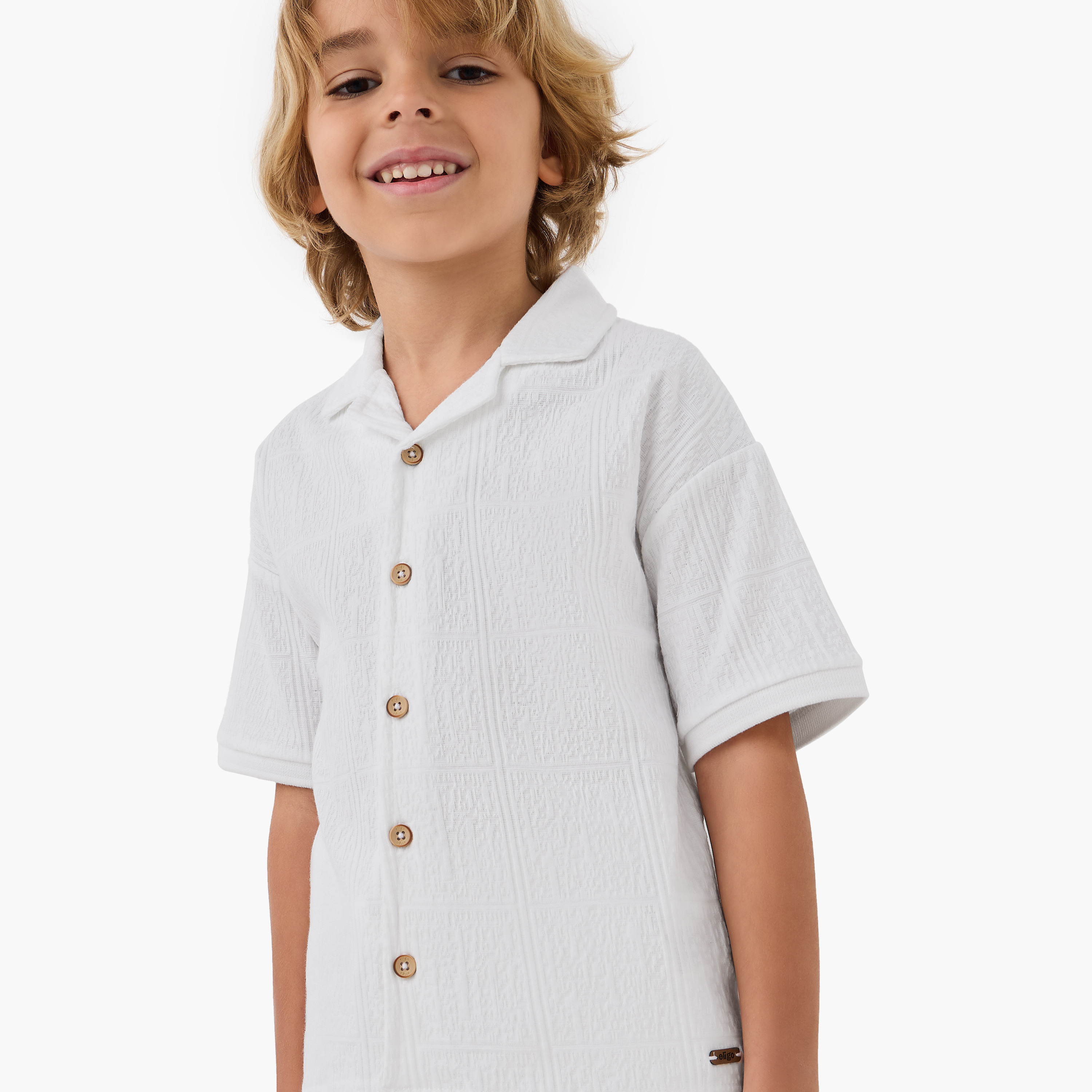 Eligo Textured Camp Collar Shirt and Shorts Set-baby-boys-clothing-setsandcoords-image-5