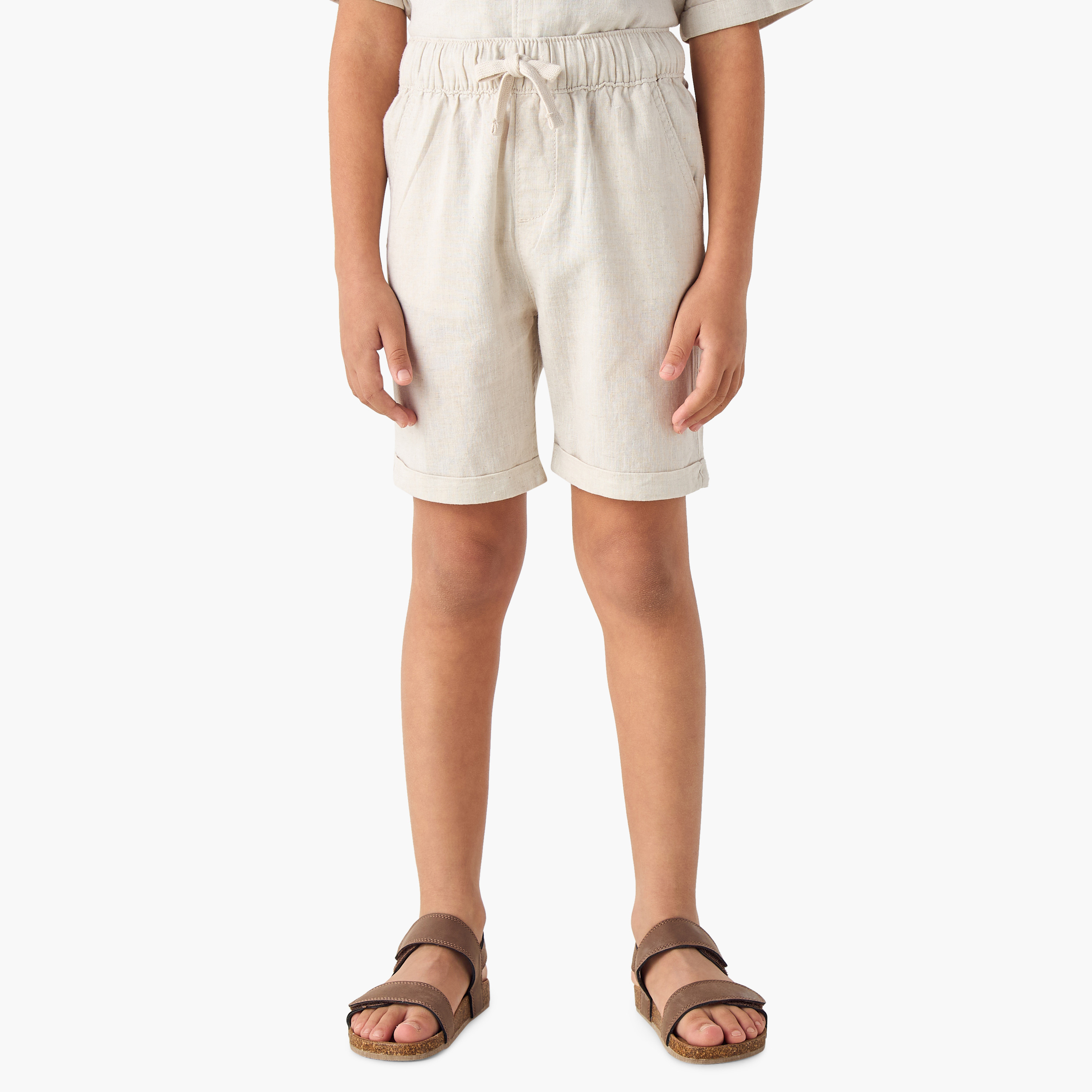 Eligo Solid Short Sleeves Shirt and Shorts Set-baby-boys-clothing-setsandcoords-image-5