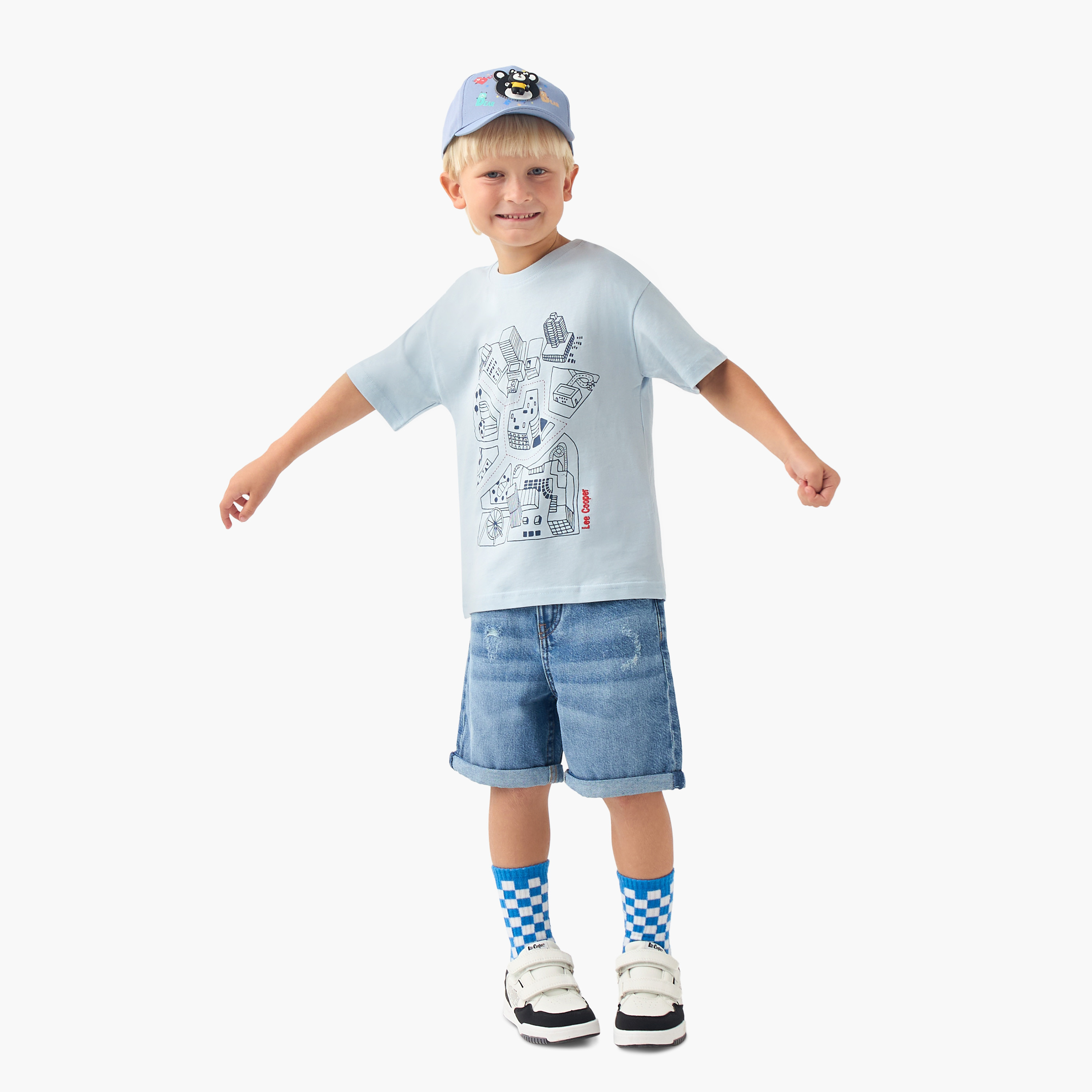 Lee Cooper Printed T-shirt with Crew Neck and Short Sleeves-boys-clothing-tshirtsandpolos-image-2