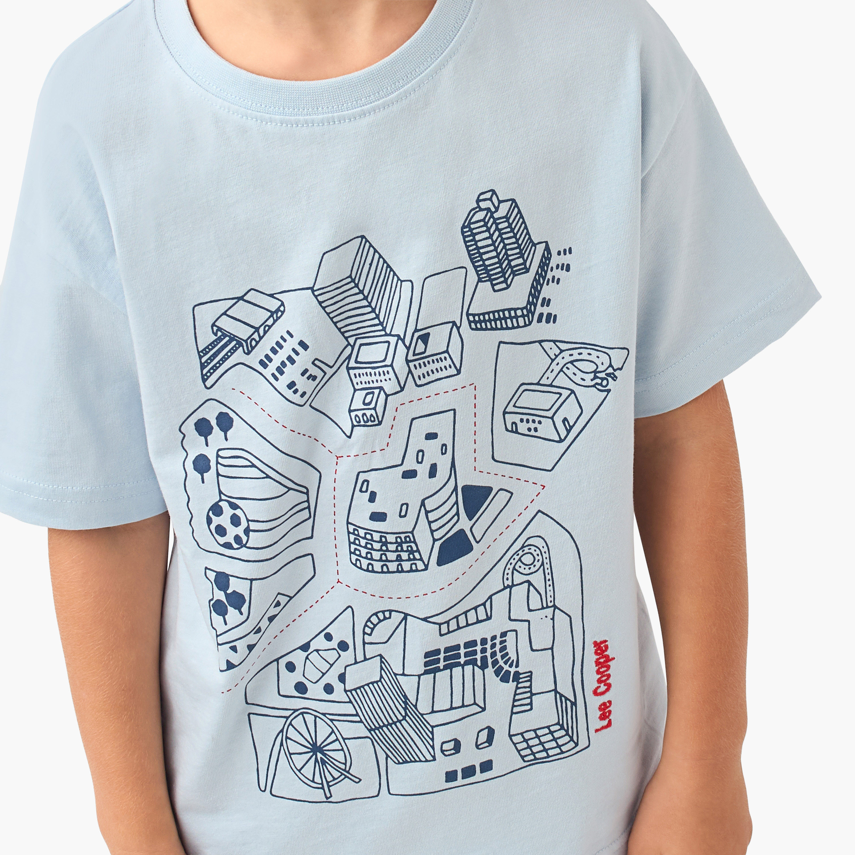Lee Cooper Printed T-shirt with Crew Neck and Short Sleeves-boys-clothing-tshirtsandpolos-image-4