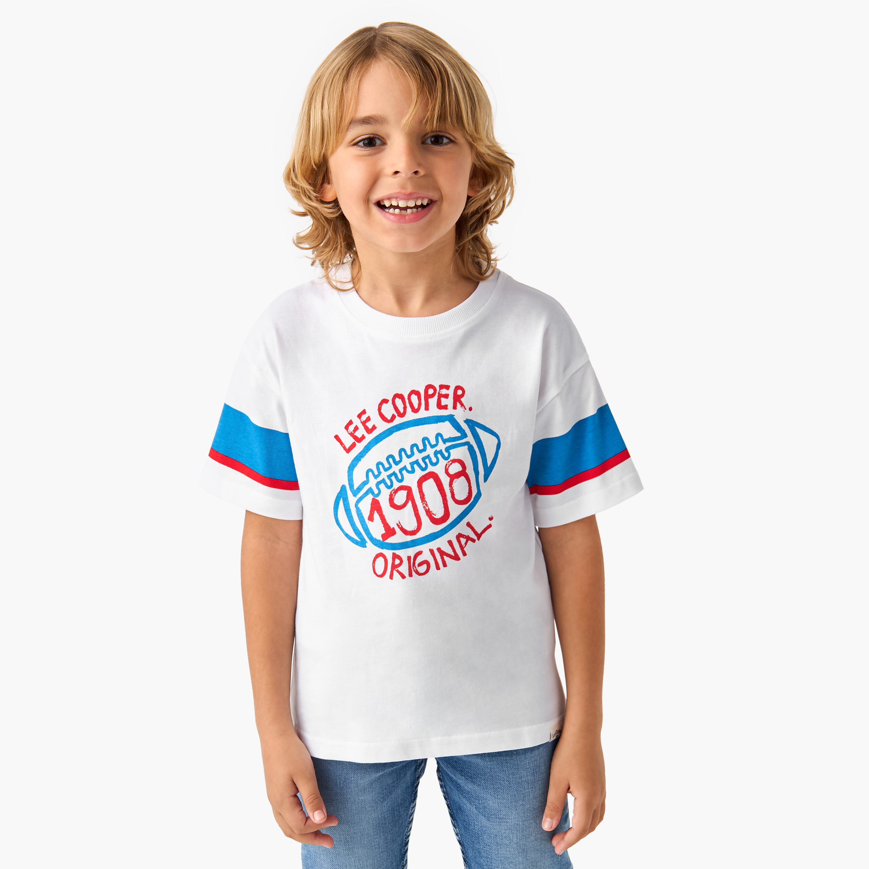 Lee Cooper Printed T-shirt with Crew Neck and Short Sleeves-boys-clothing-tshirtsandpolos-image-1