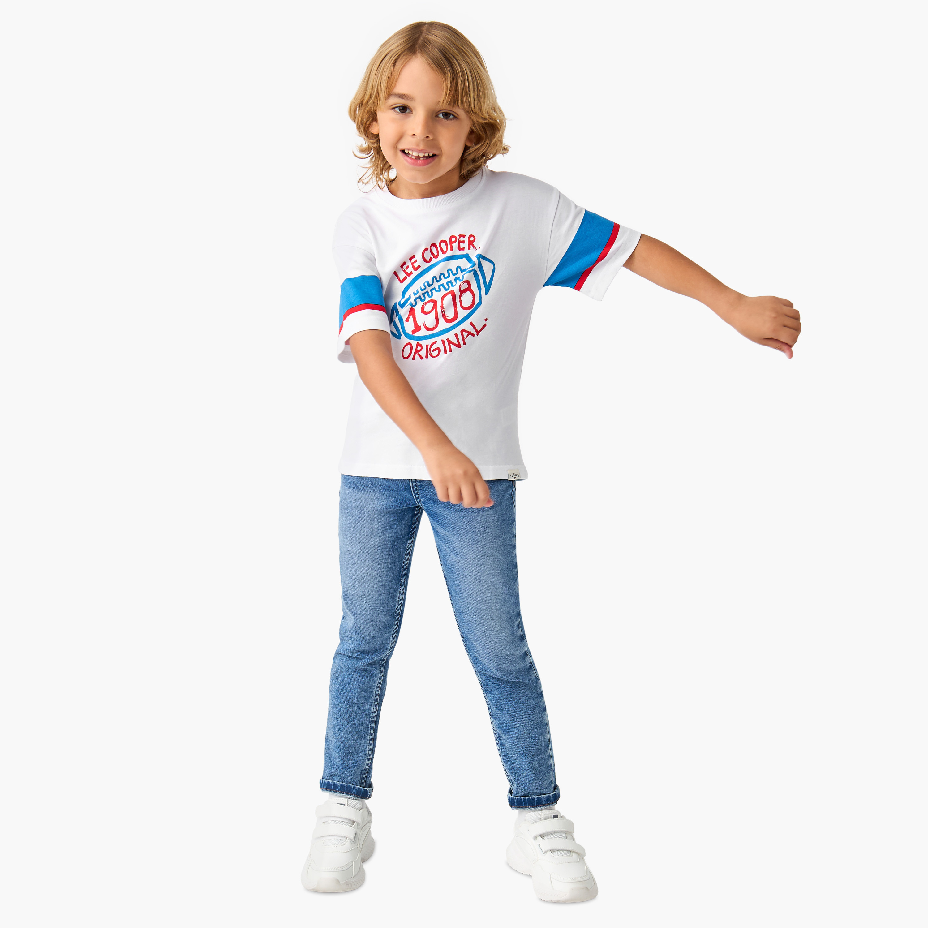 Lee Cooper Printed T-shirt with Crew Neck and Short Sleeves-boys-clothing-tshirtsandpolos-image-2