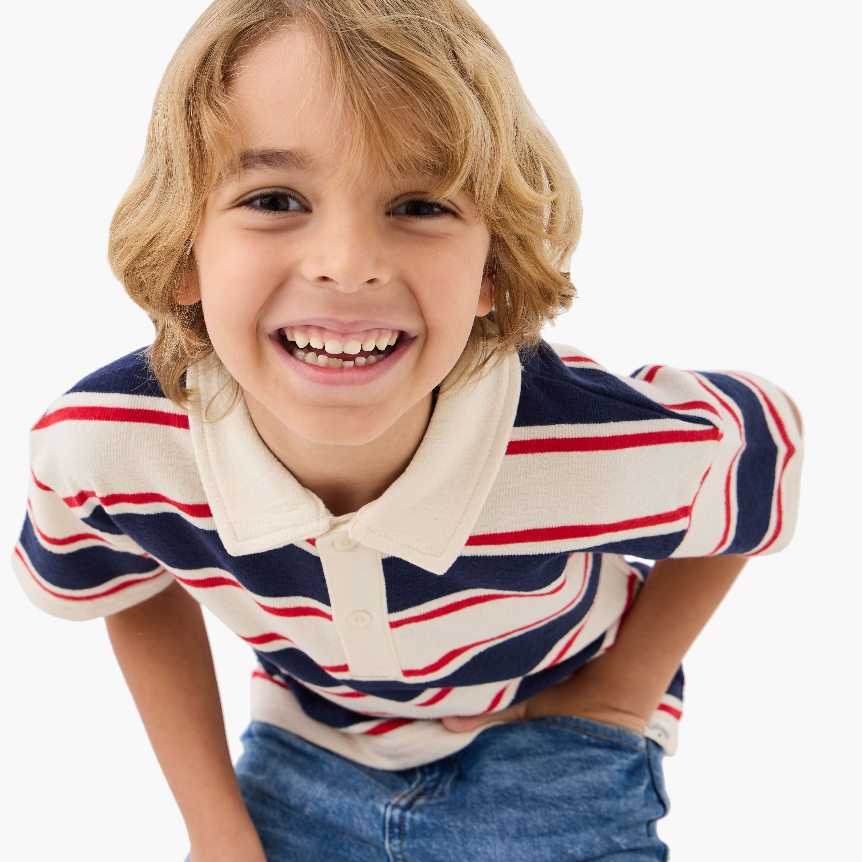 تيشيرت بولو مخطط بأكمام قصيرة من لي كوبر-boys-clothing-tshirtsandpolos-image-4