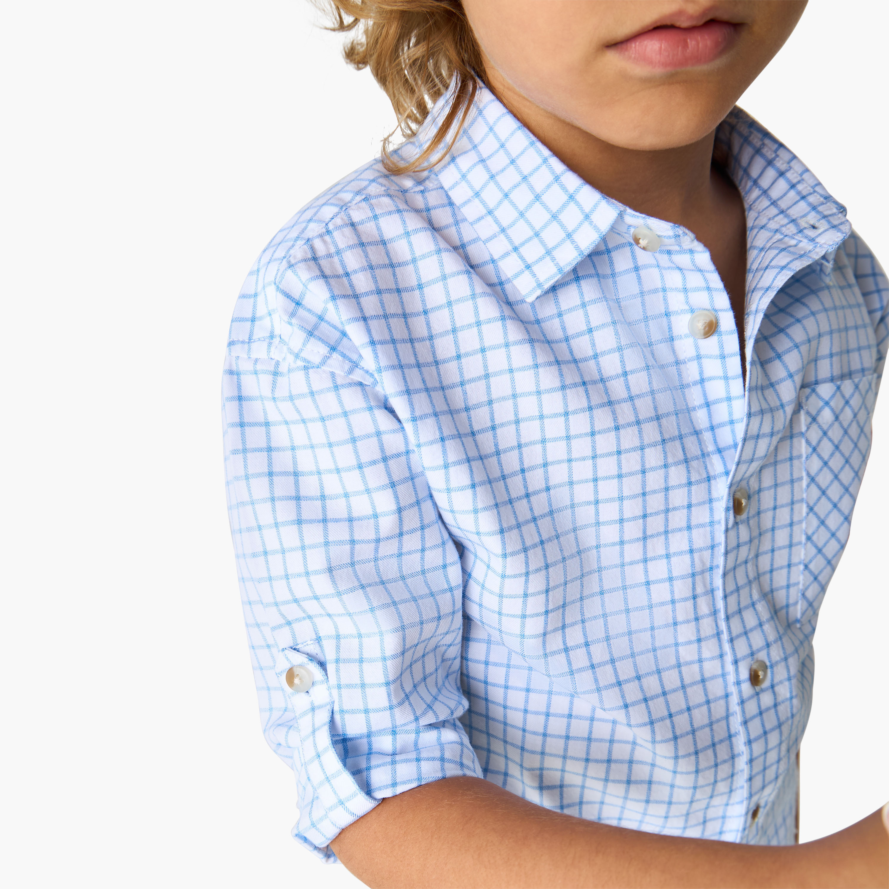 Lee Cooper Checked Shirt with Long Sleeves-boys-clothing-shirts-image-4