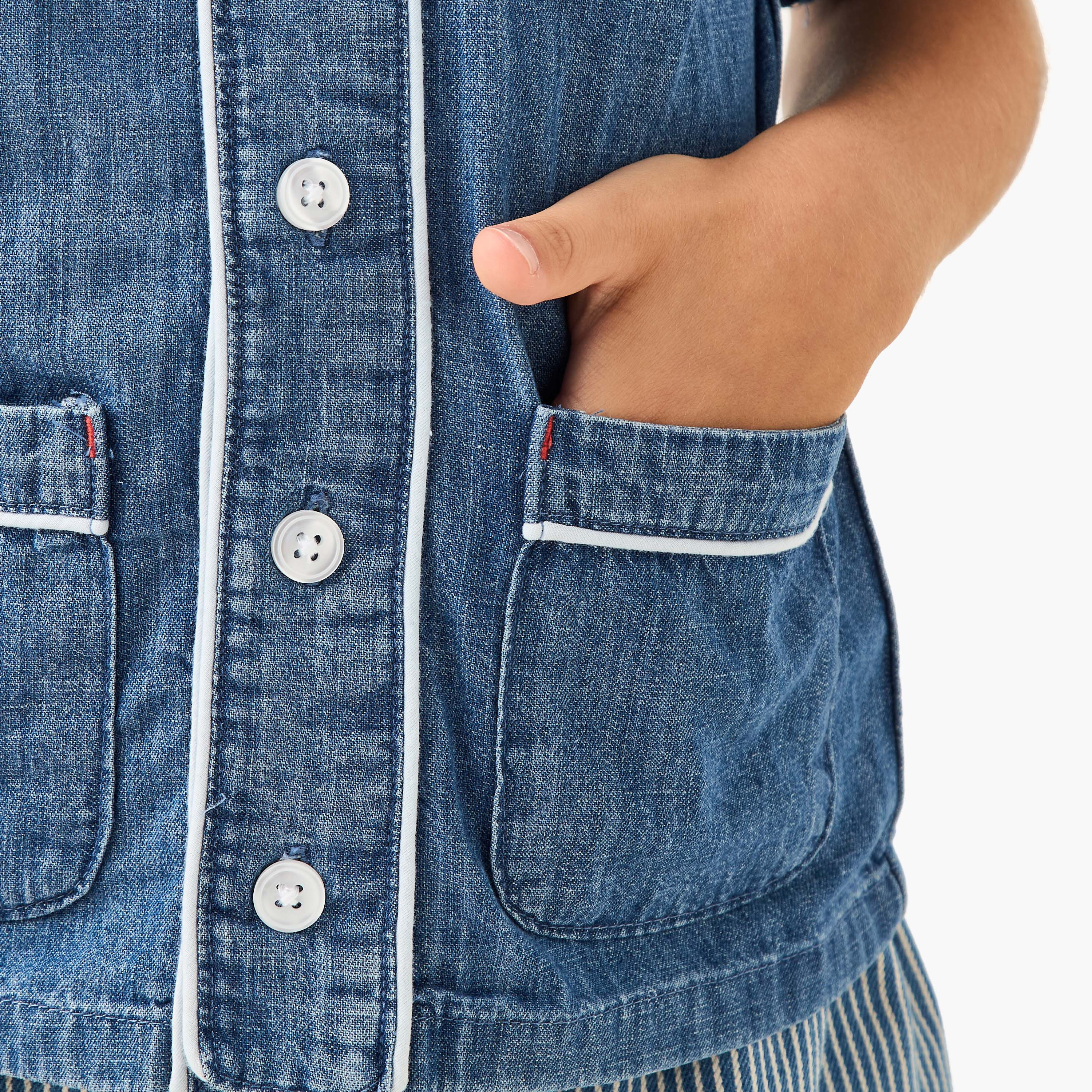 Lee Cooper Boys' Applique Detail Baseball Shirt with Short Sleeves-boys-clothing-shirts-image-4