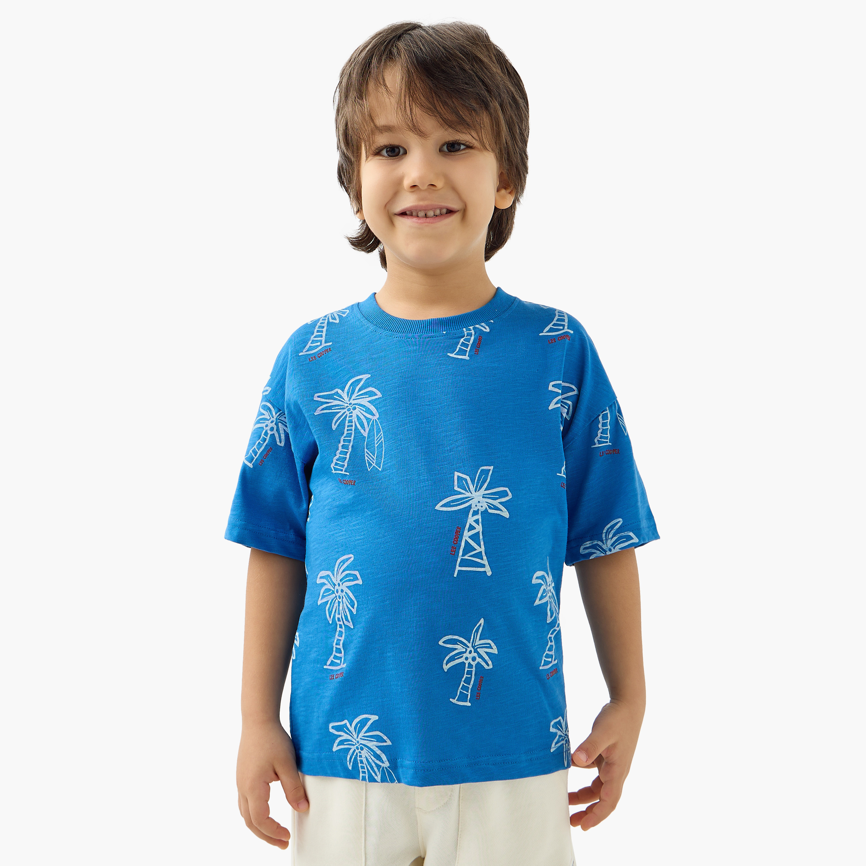 Lee Cooper Palm Tree Print T-shirt and Shorts Set-boys-clothing-setsandcoords-image-2