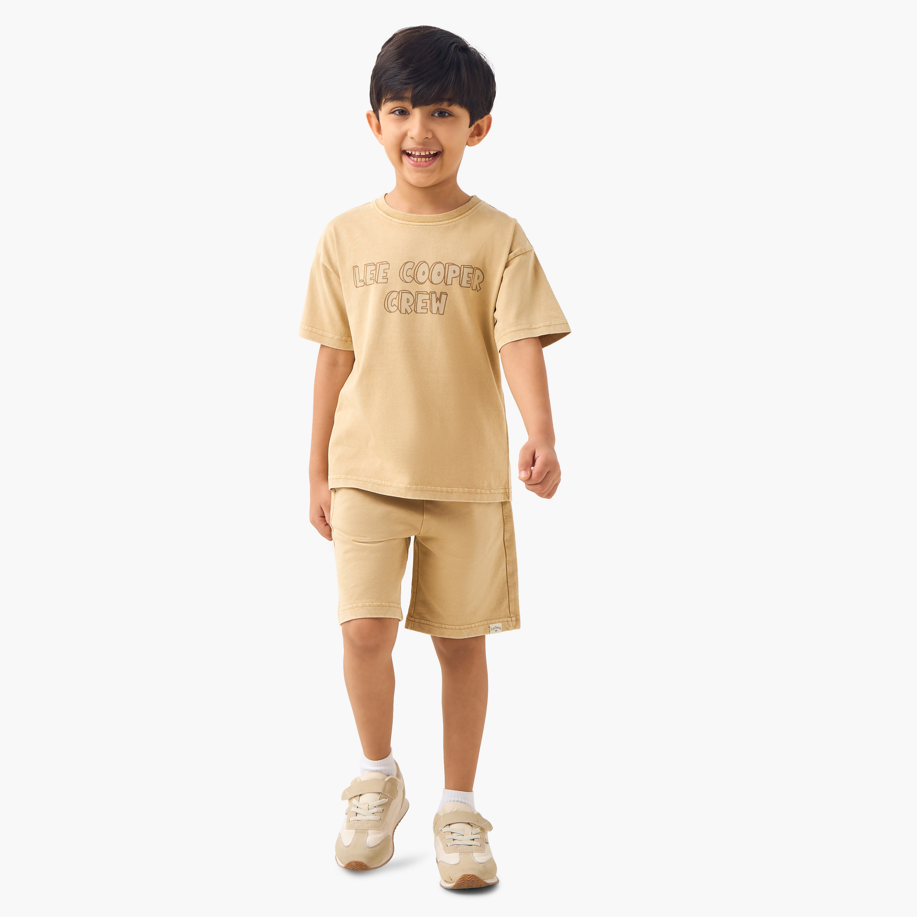 Lee Cooper Printed T-shirt and Shorts Set-baby-boys-clothing-setsandcoords-image-1