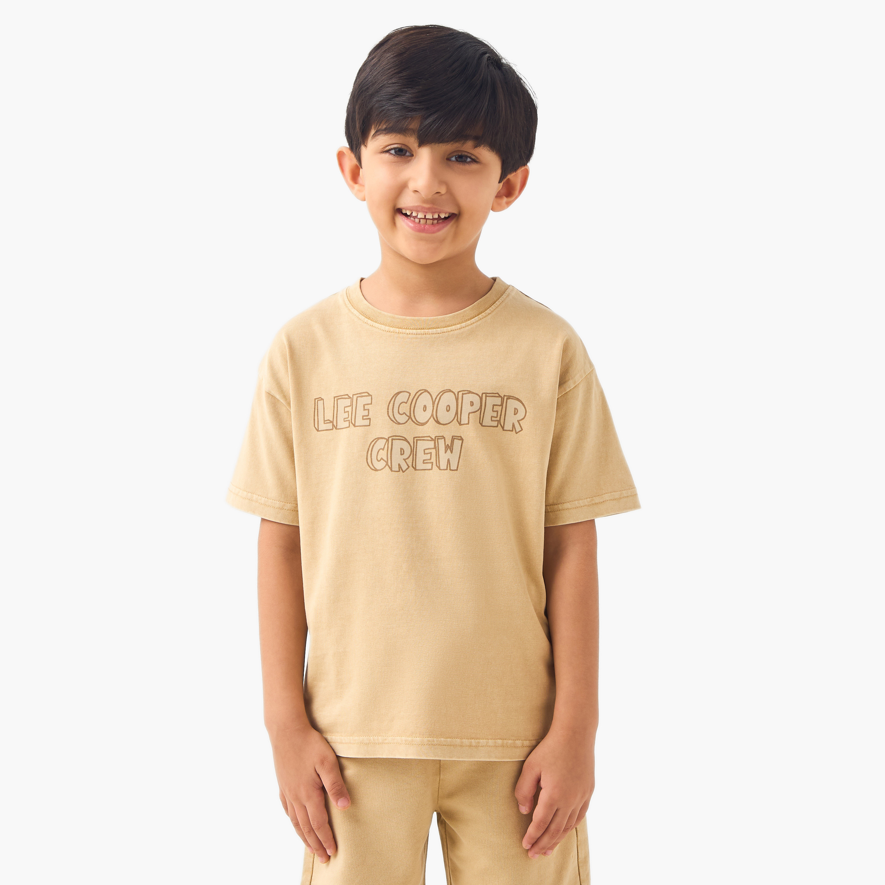 Lee Cooper Printed T-shirt and Shorts Set-baby-boys-clothing-setsandcoords-image-2