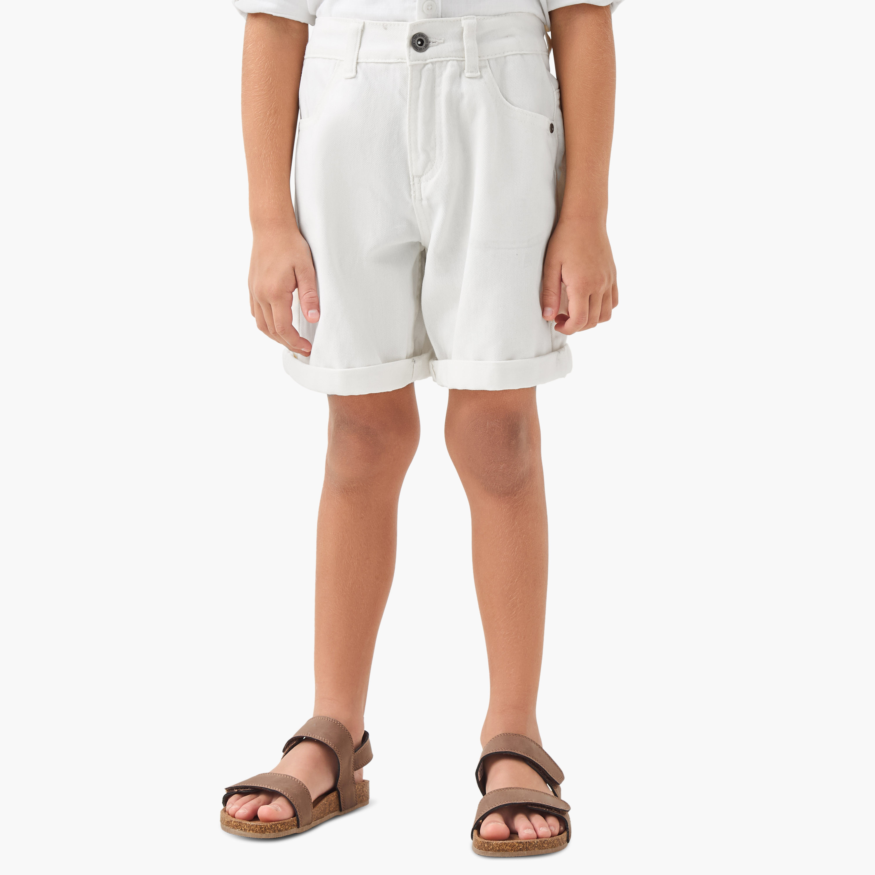 شورت دينم سادة بجيوب من لي كوبر-baby-boys-clothing-bottoms-shorts-image-1