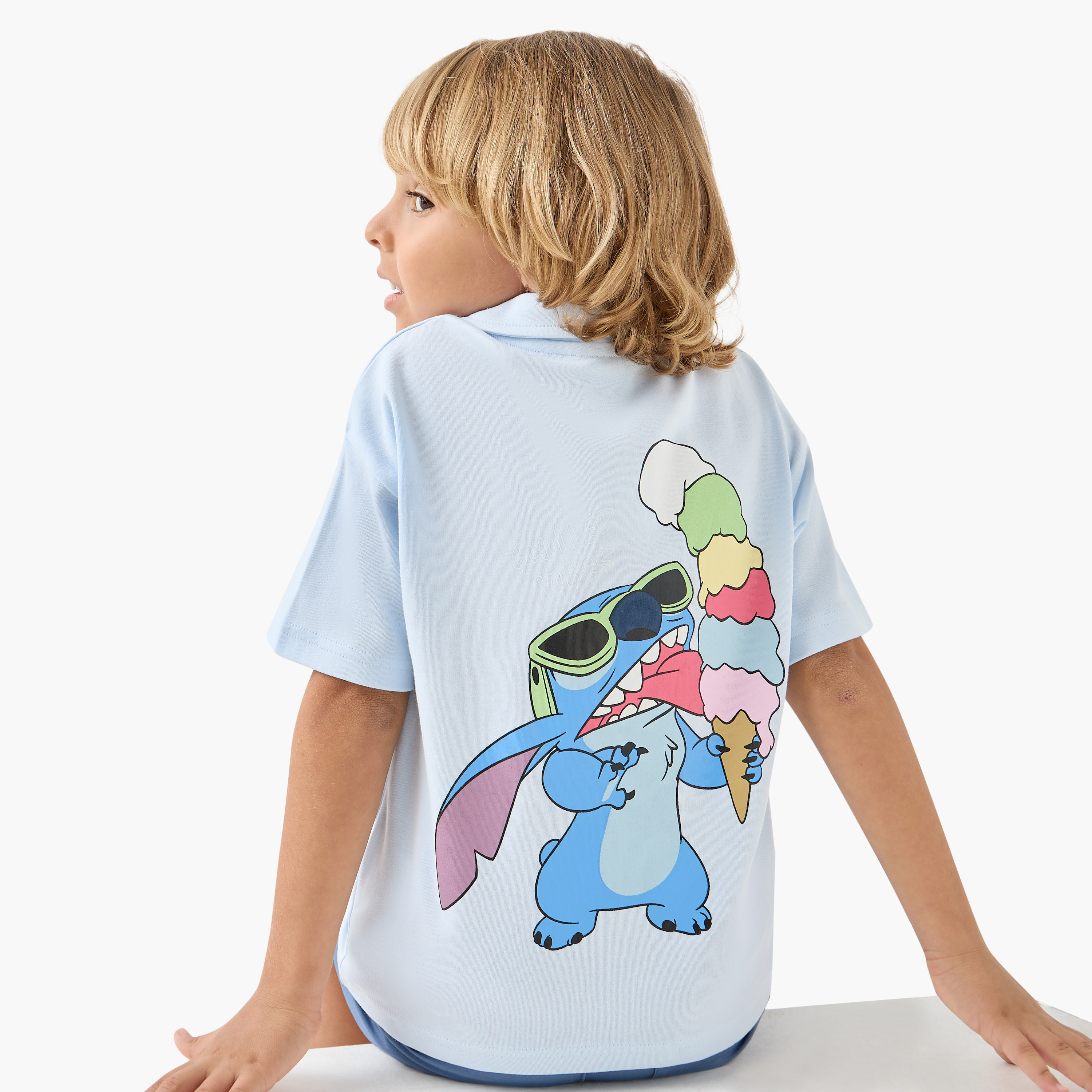 تيشيرت بولو بطبعات ستيتش وأكمام قصيرة من ديزني-boys-clothing-tshirtsandpolos-image-1