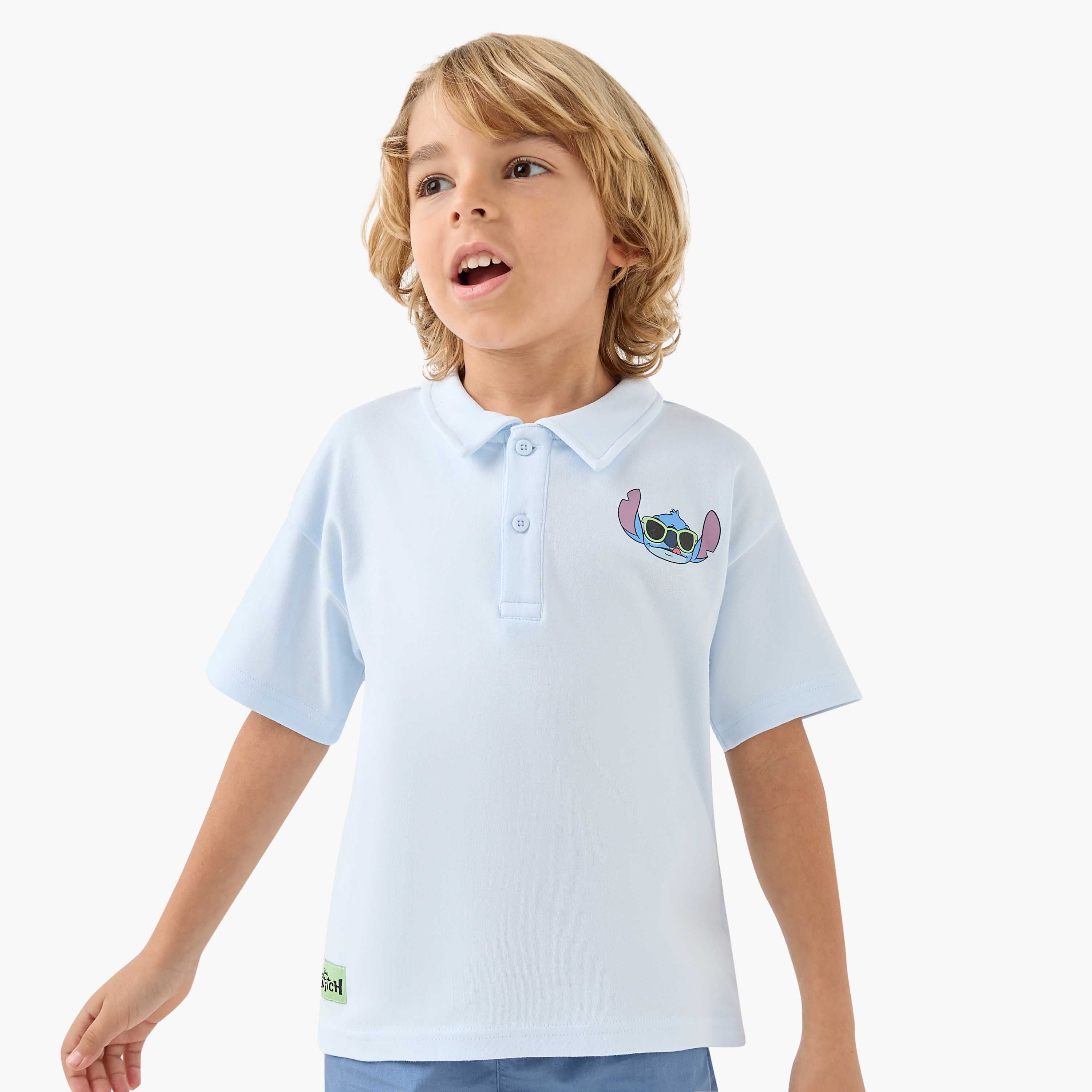 تيشيرت بولو بطبعات ستيتش وأكمام قصيرة من ديزني-boys-clothing-tshirtsandpolos-image-3