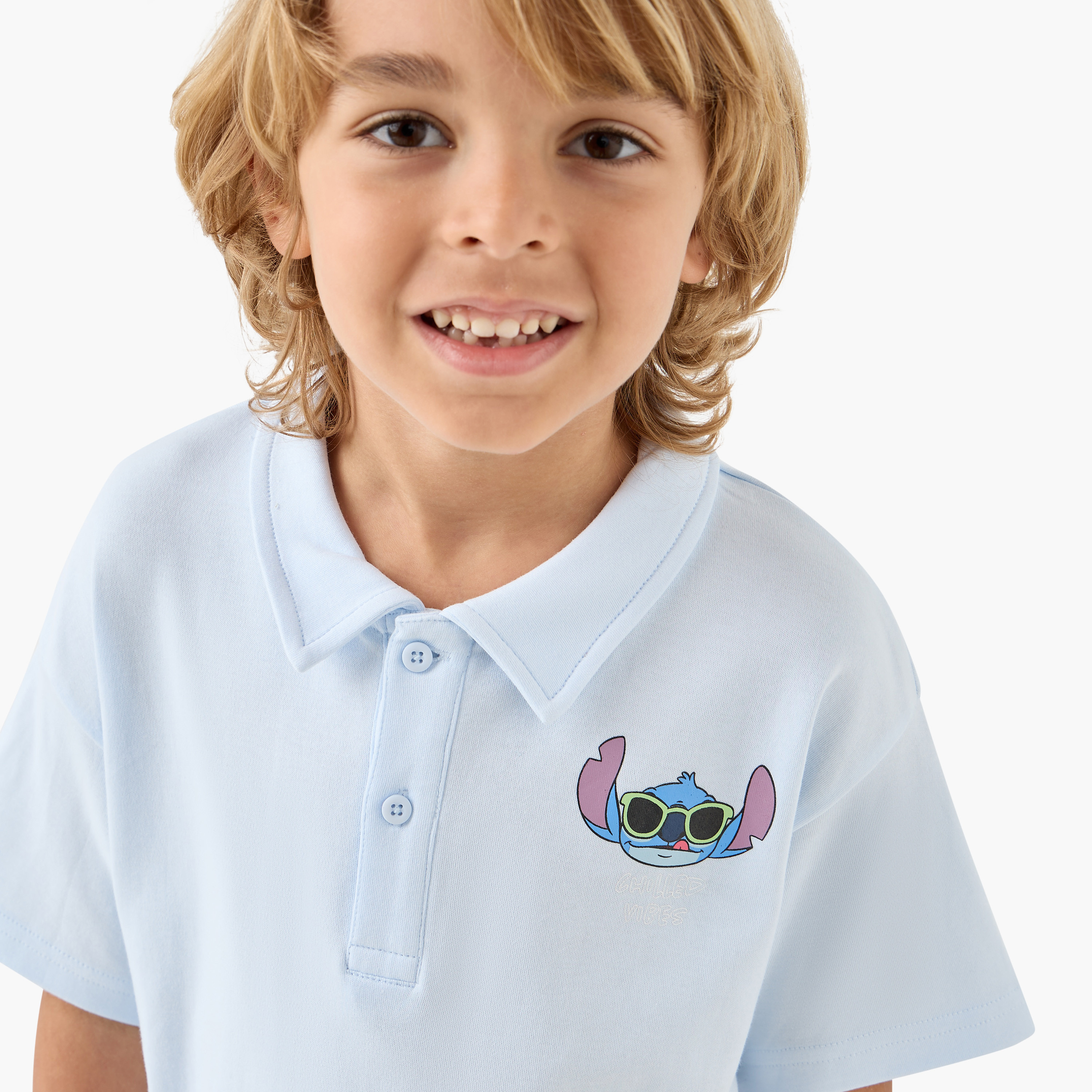 تيشيرت بولو بطبعات ستيتش وأكمام قصيرة من ديزني-boys-clothing-tshirtsandpolos-image-4