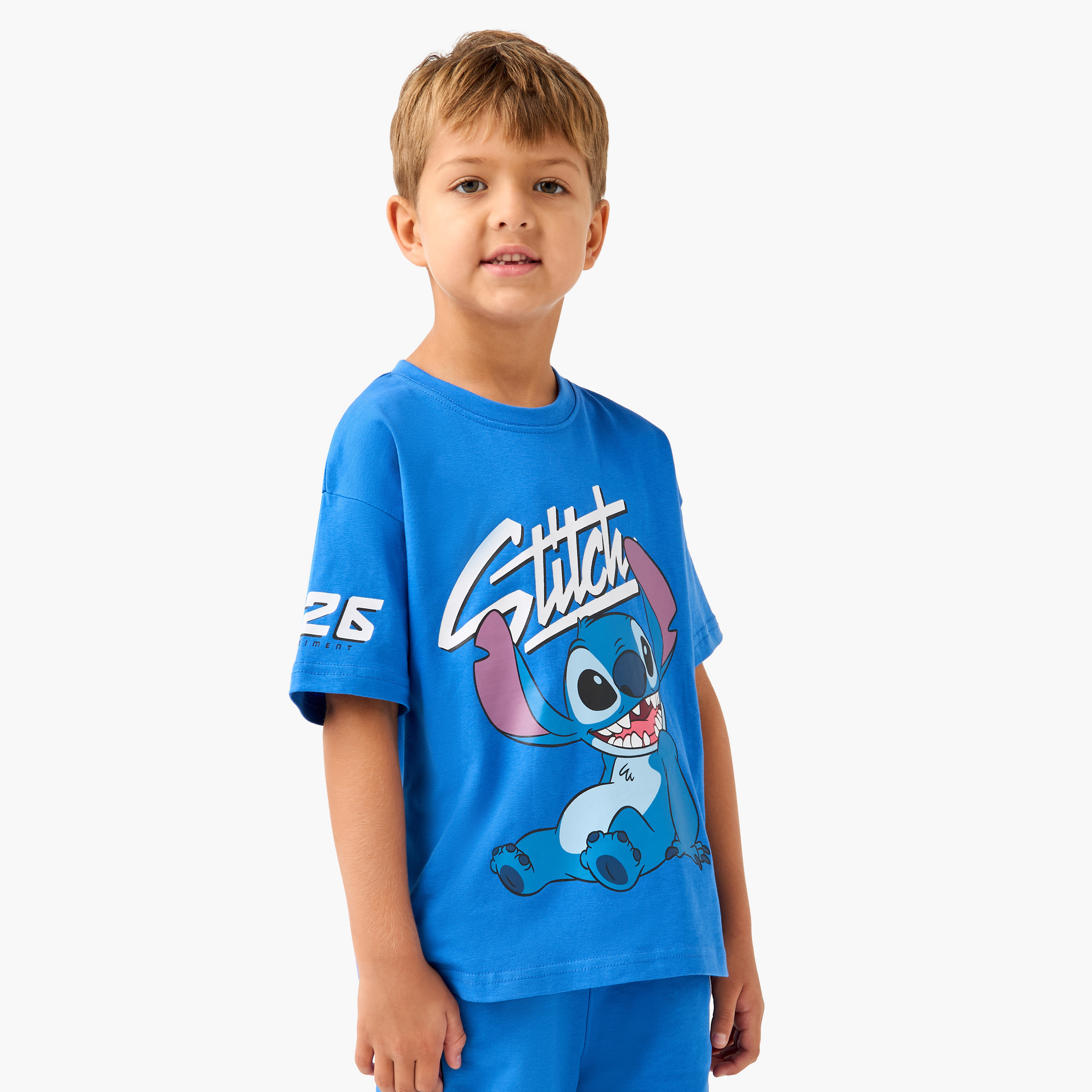 طقم تيشيرت وشورت بطبعات-boys-clothing-setsandcoords-image-2