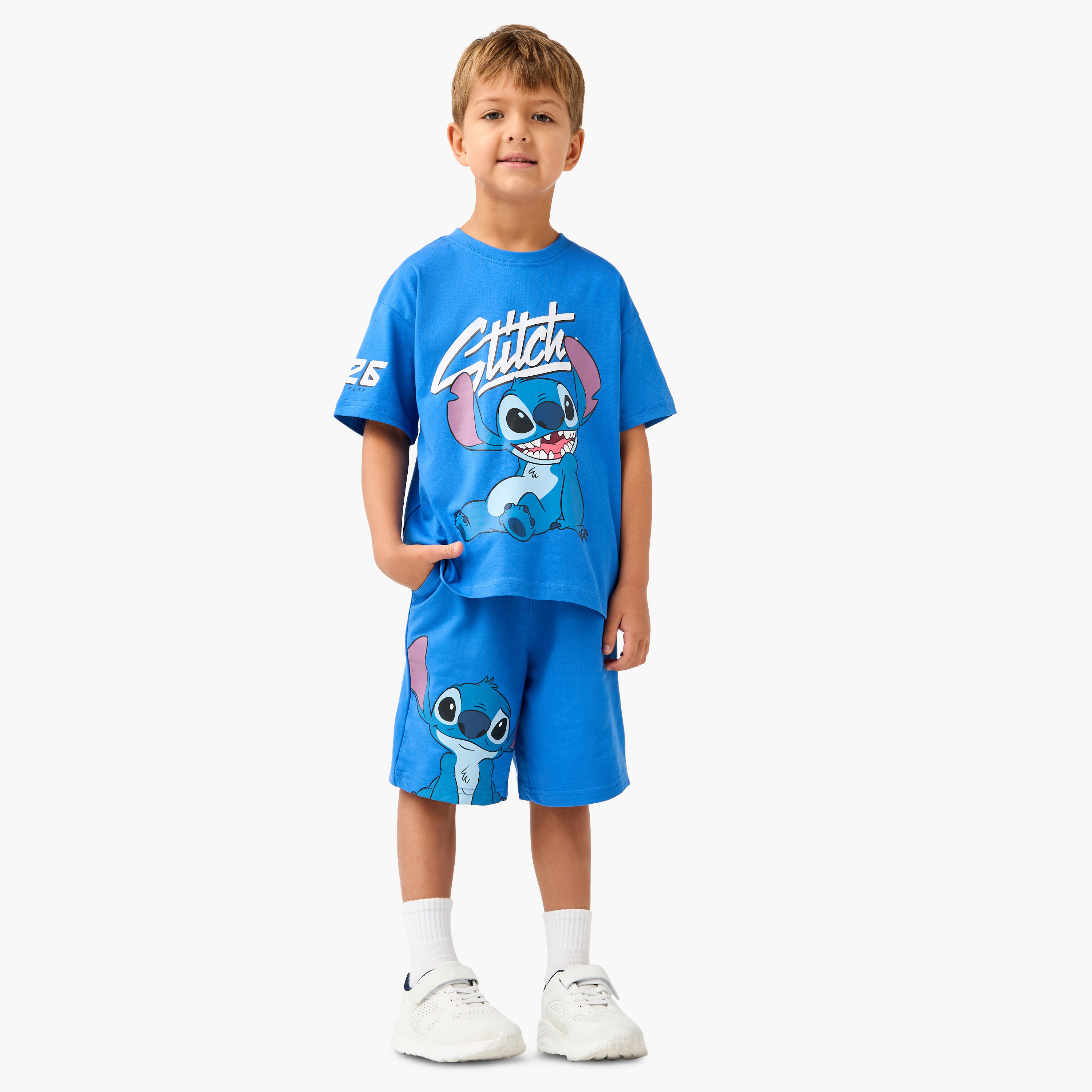 طقم تيشيرت وشورت بطبعات-boys-clothing-setsandcoords-image-6