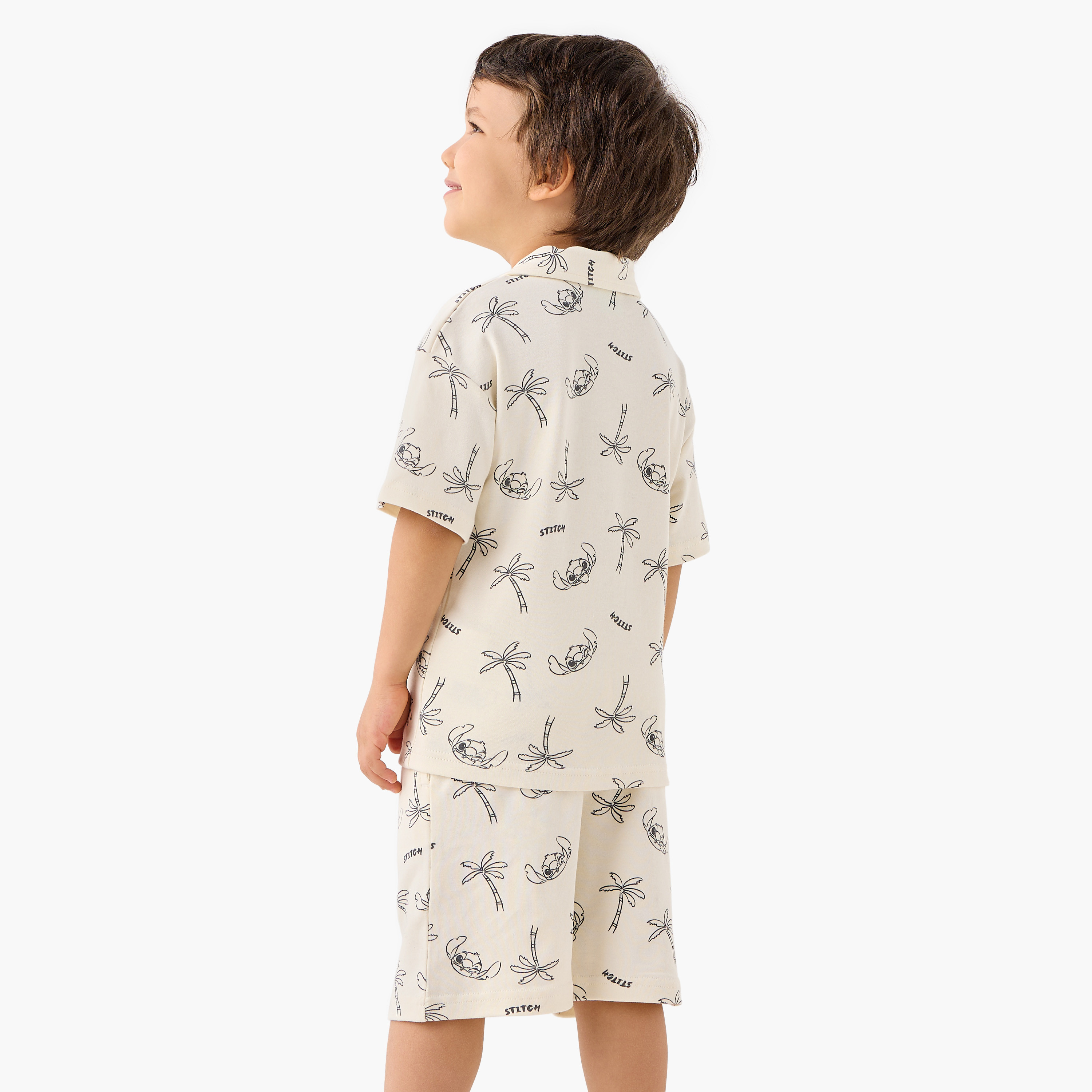 Stitch Print Shirt and Shorts Set-baby-boys-clothing-setsandcoords-image-3