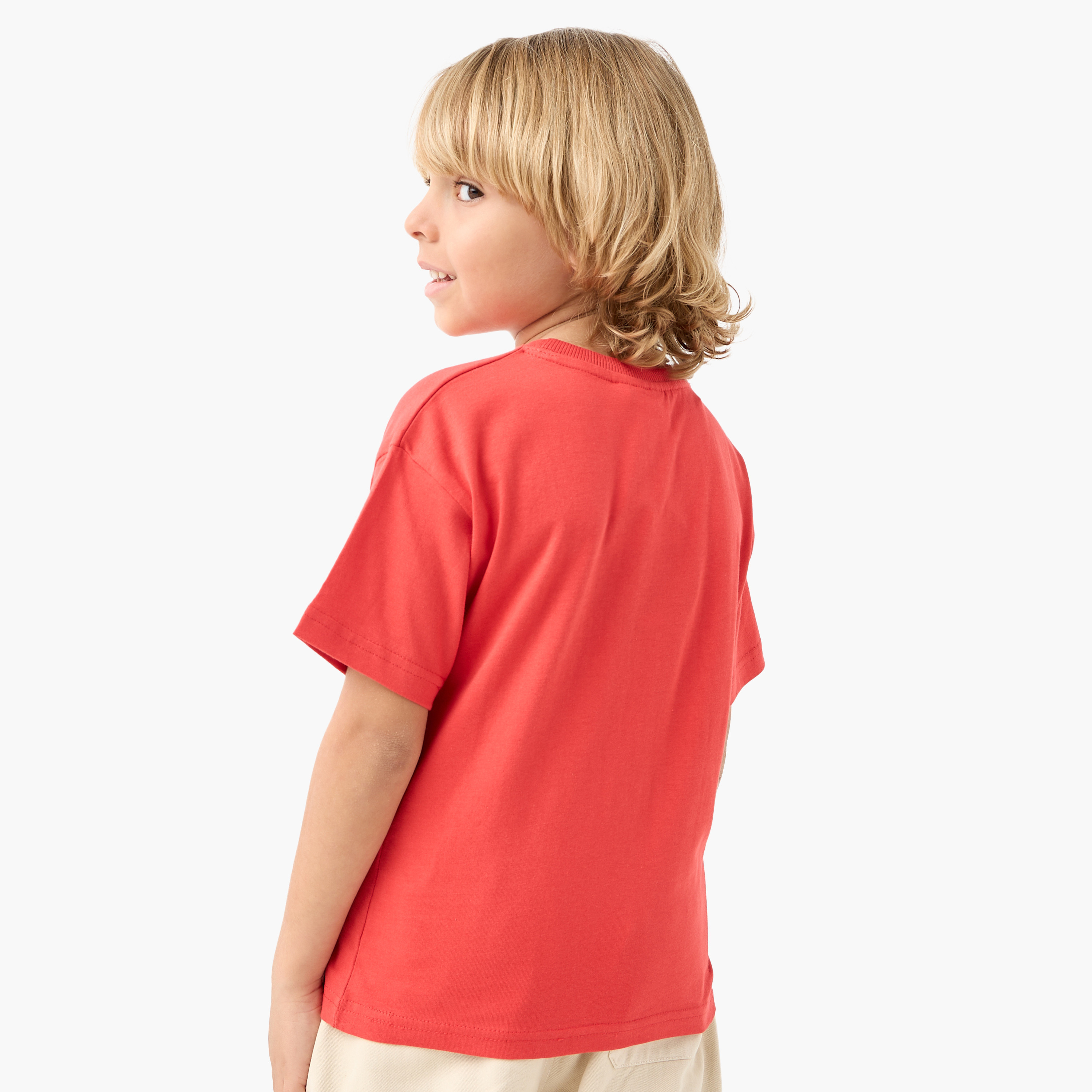 تيشيرت بياقة ضيقة وأكمام قصيرة وطبعات سبايدر مان-boys-clothing-tshirtsandpolos-image-3