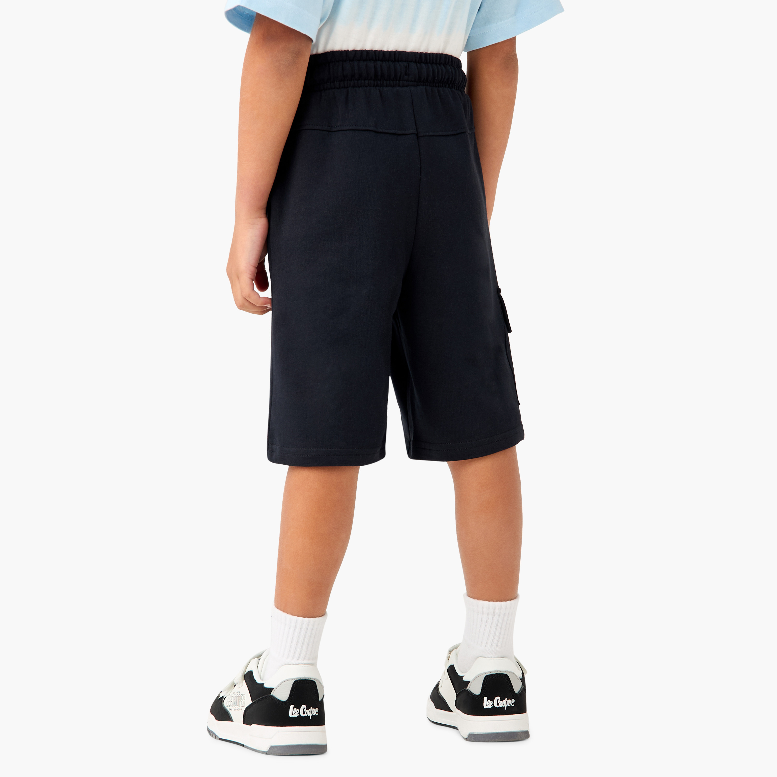 Spider-Man Applique Shorts with Drawstring Closure and Pockets-boys-clothing-bottoms-shorts-image-3