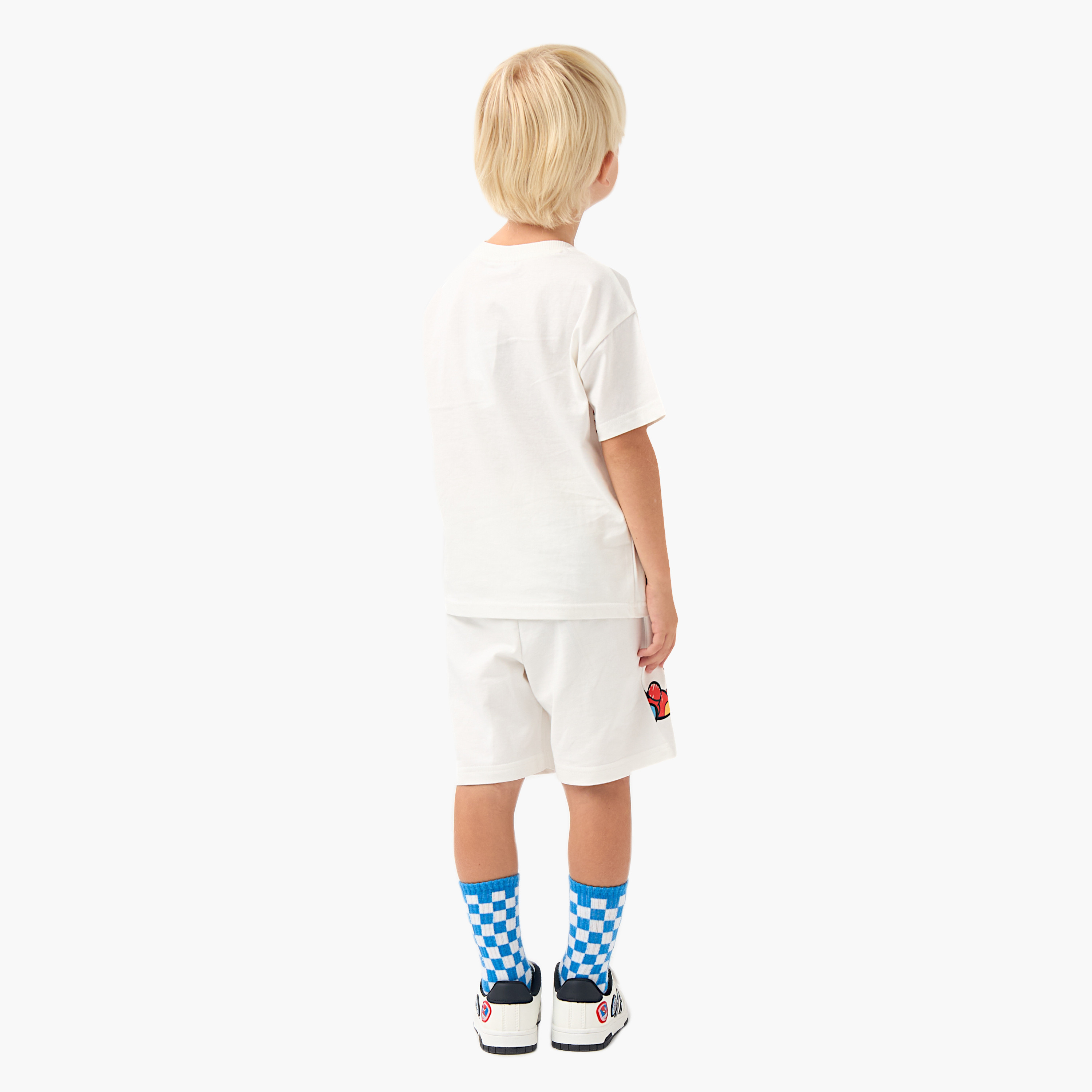 Captain America and Spider-Man Print T-shirt and Shorts Set-boys-clothing-setsandcoords-image-4