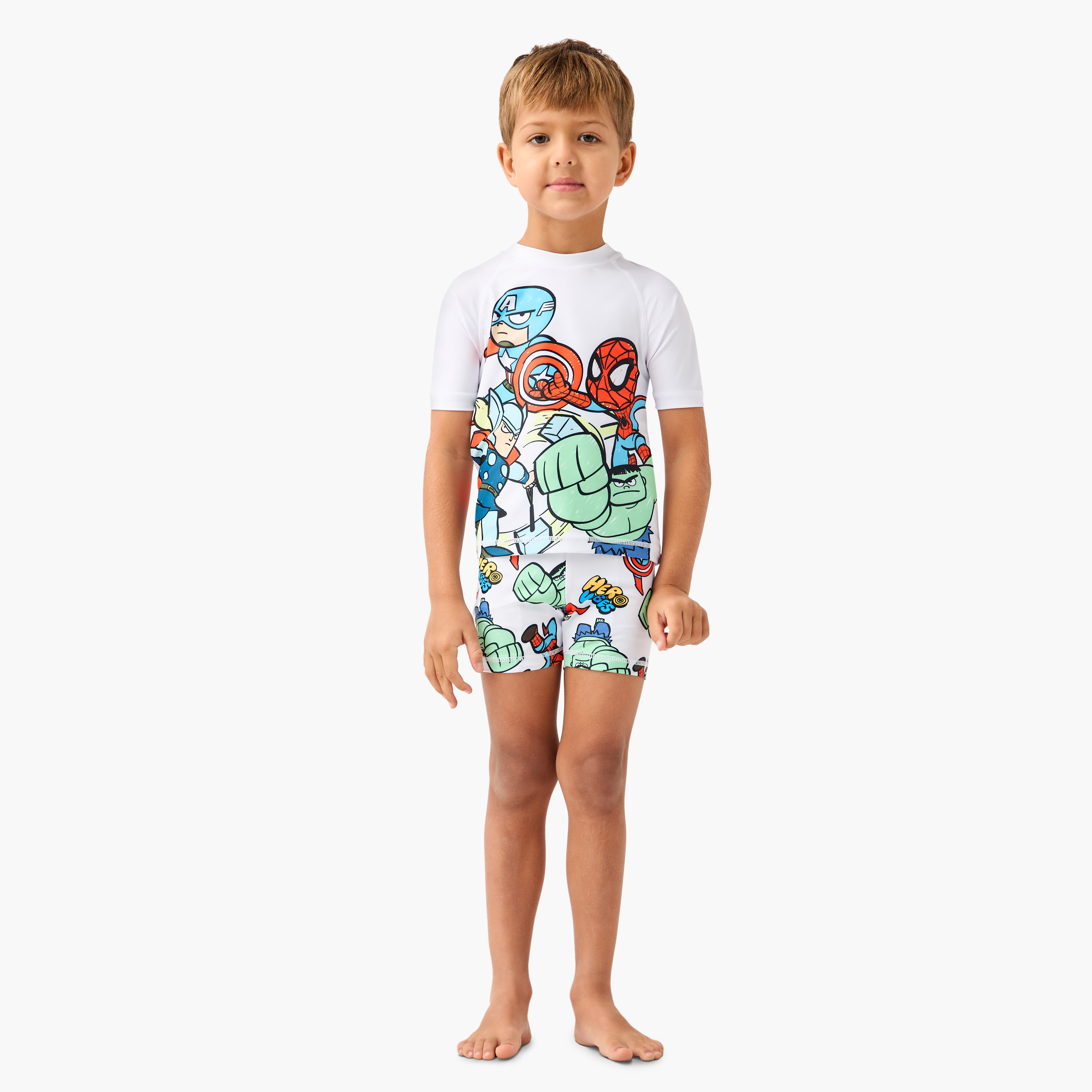 طقم سباحة بطبعات أفينجيرز-baby-boys-clothing-swimwear-image-1