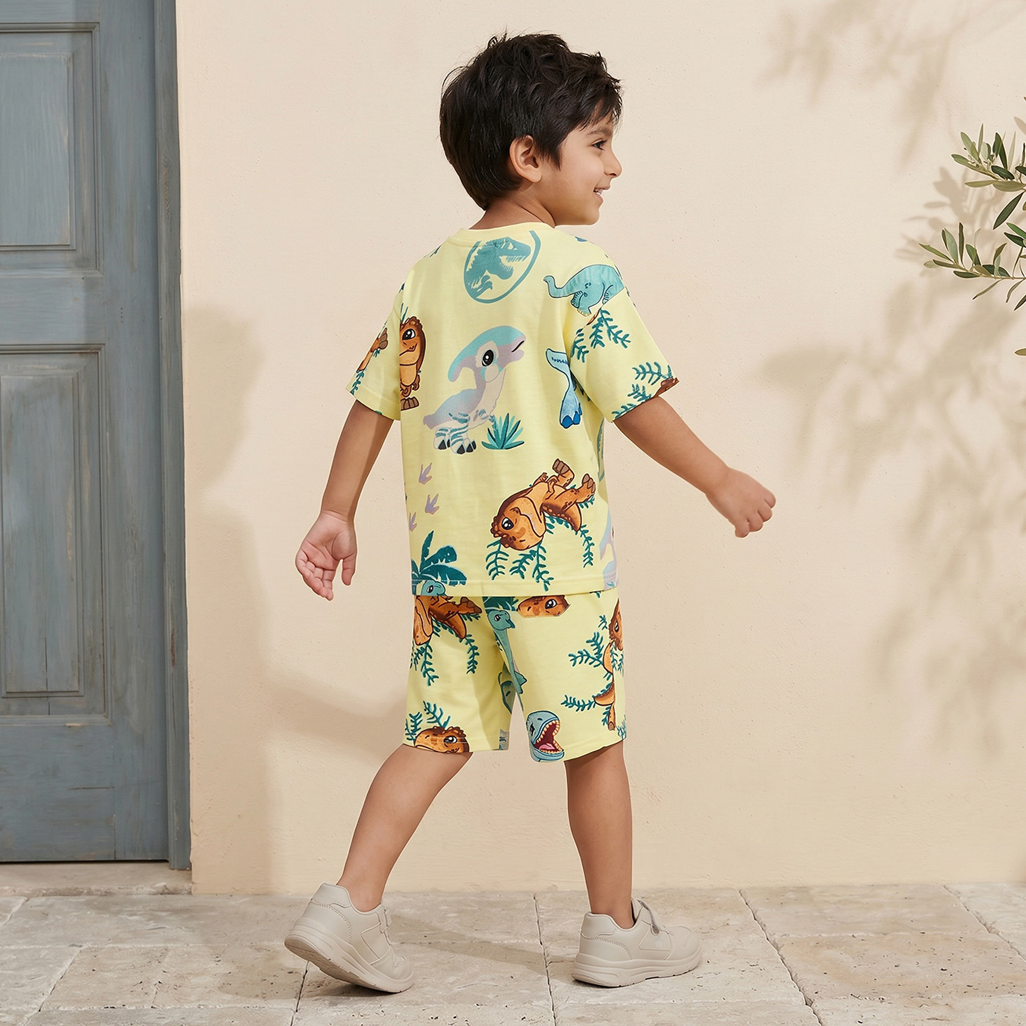 Universal Studios All-Over Dinosaur Print T-shirt and Shorts Set-boys-clothing-setsandcoords-image-4