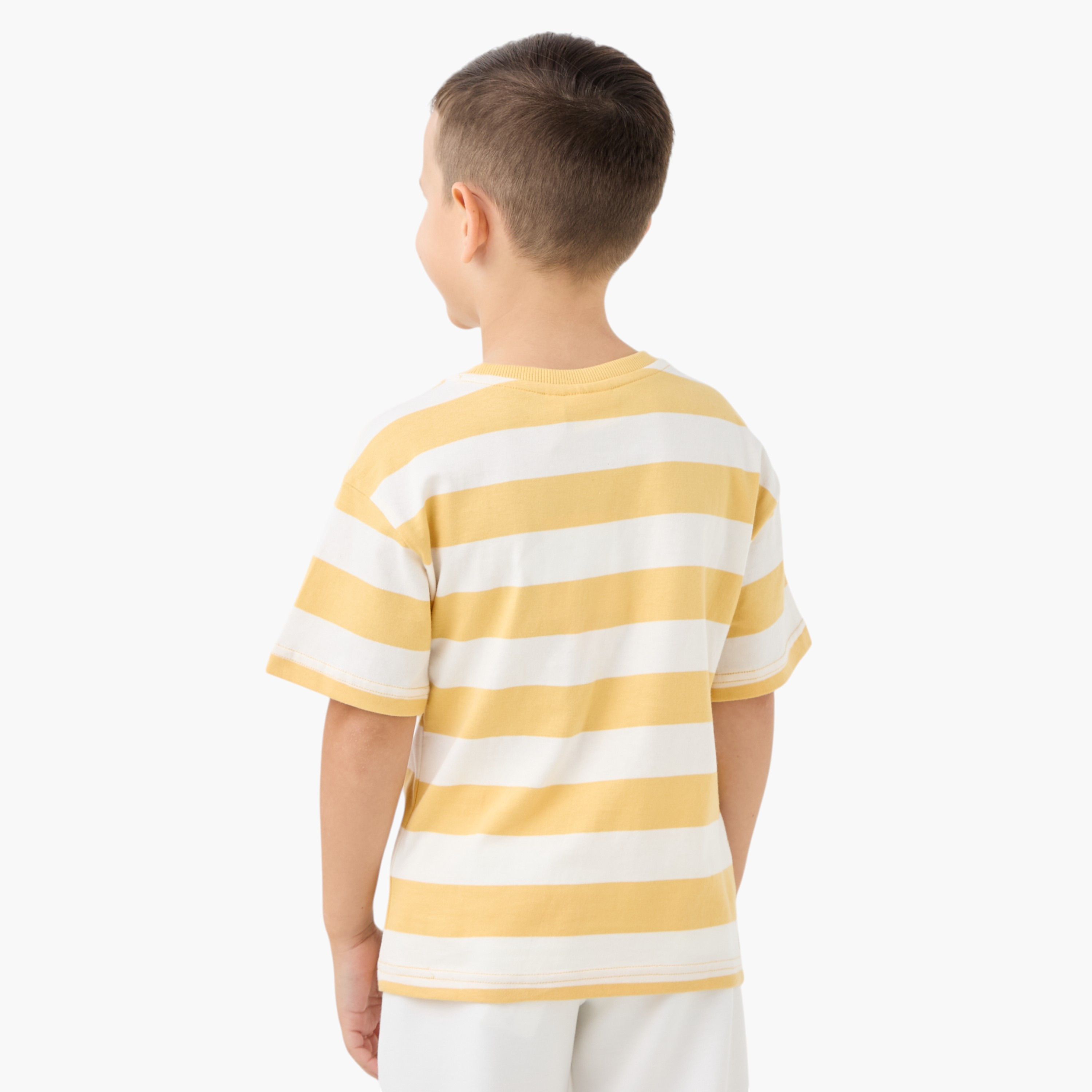 Peanuts Print T-shirt with Crew Neck and Short Sleeves-boys-clothing-tshirtsandpolos-image-3
