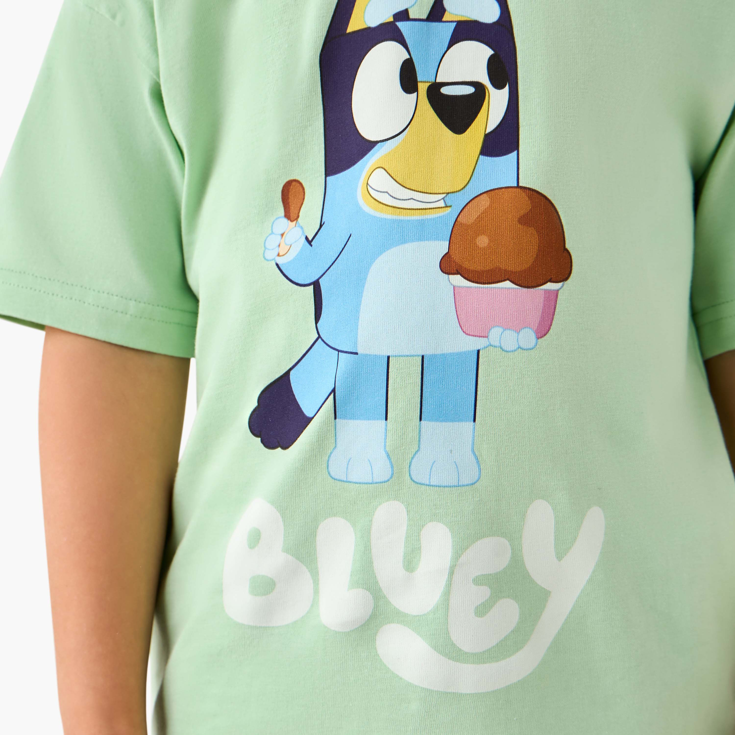 Bluey Printed Crew Neck T-shirt with Short Sleeves-boys-clothing-tshirtsandpolos-image-4