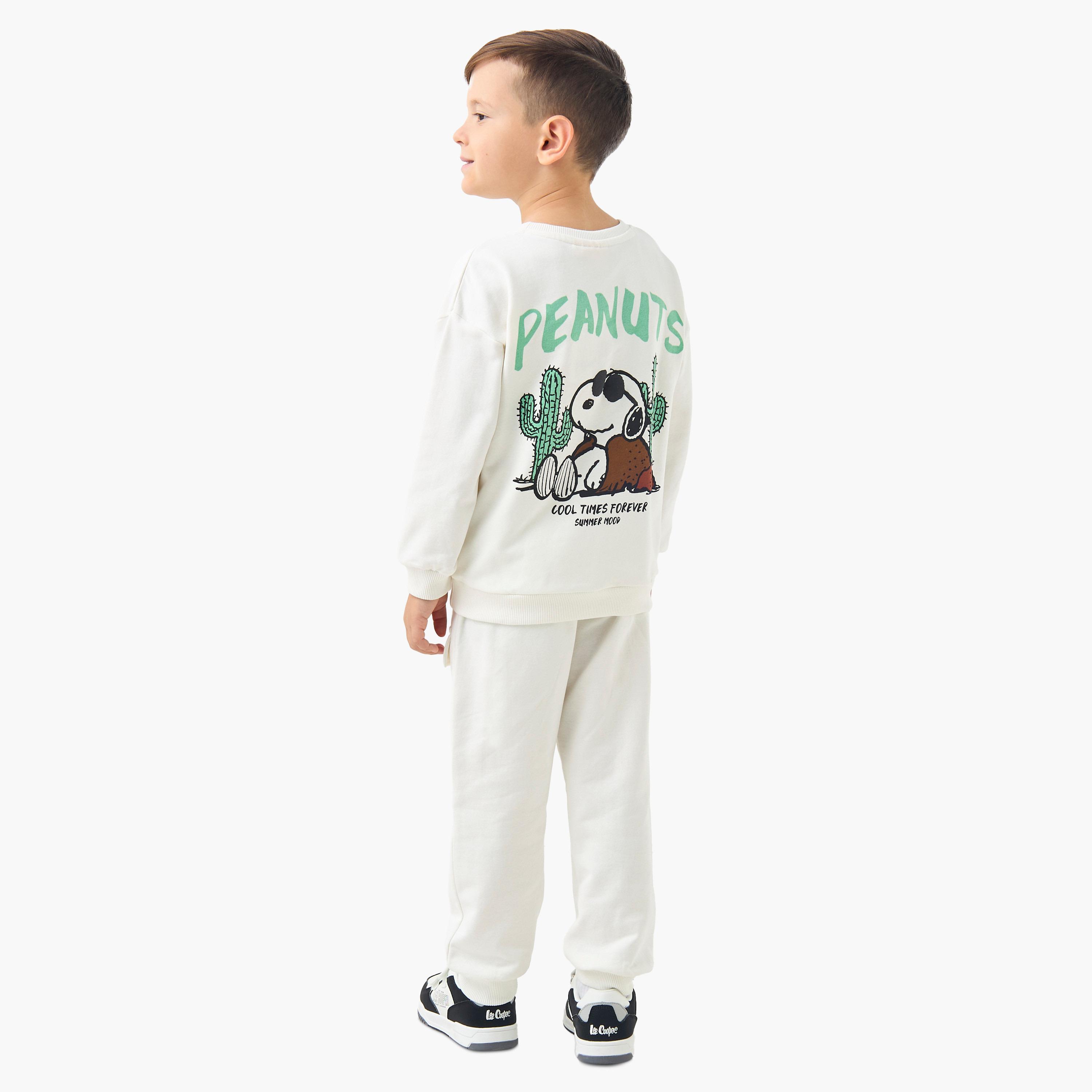 Peanuts Print Long Sleeves T-shirt and Joggers Set-baby-boys-clothing-winterwear-setsandcoords-image-4
