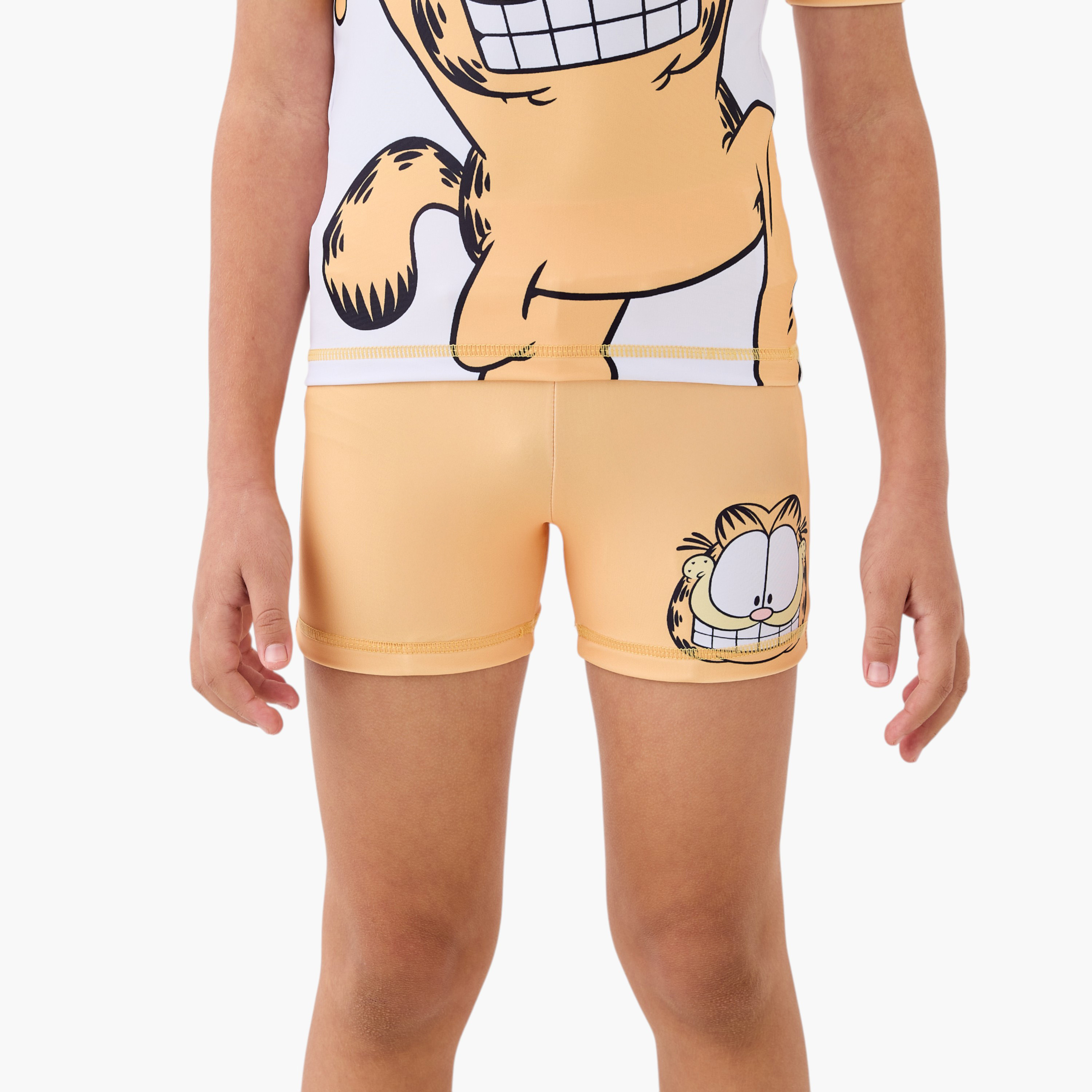 Garfield Print Rashguard and Swim Shorts Set-boys-clothing-swimwear-image-4
