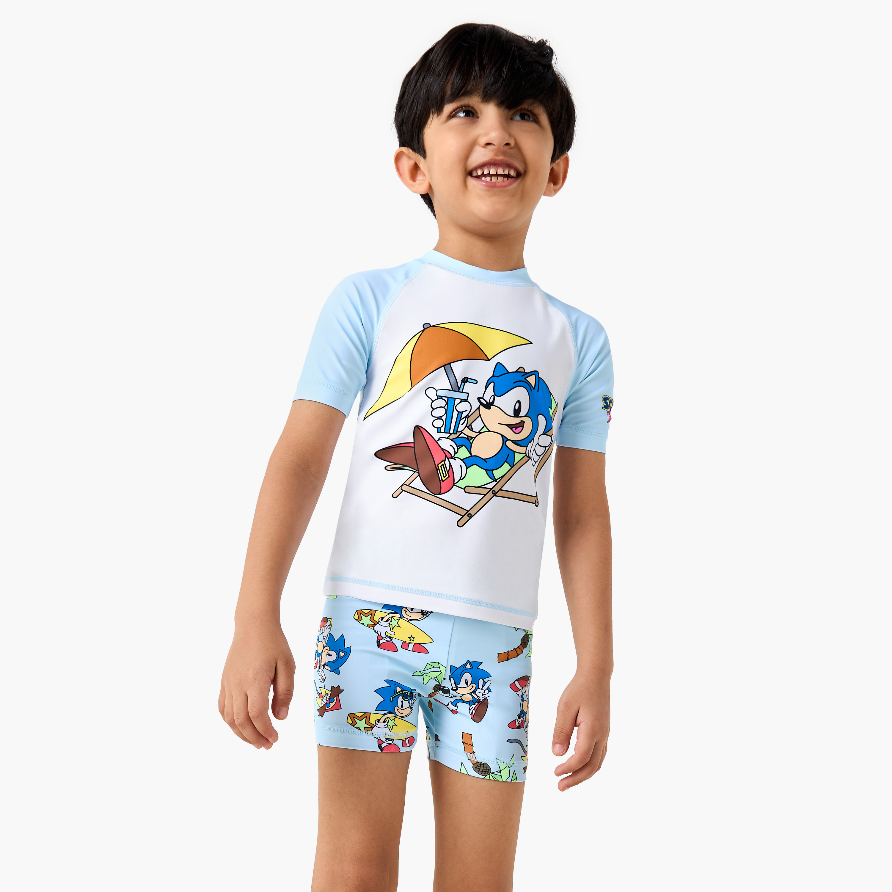 طقم شورت وتيشيرت سباحة بطبعات-baby-boys-clothing-swimwear-image-1