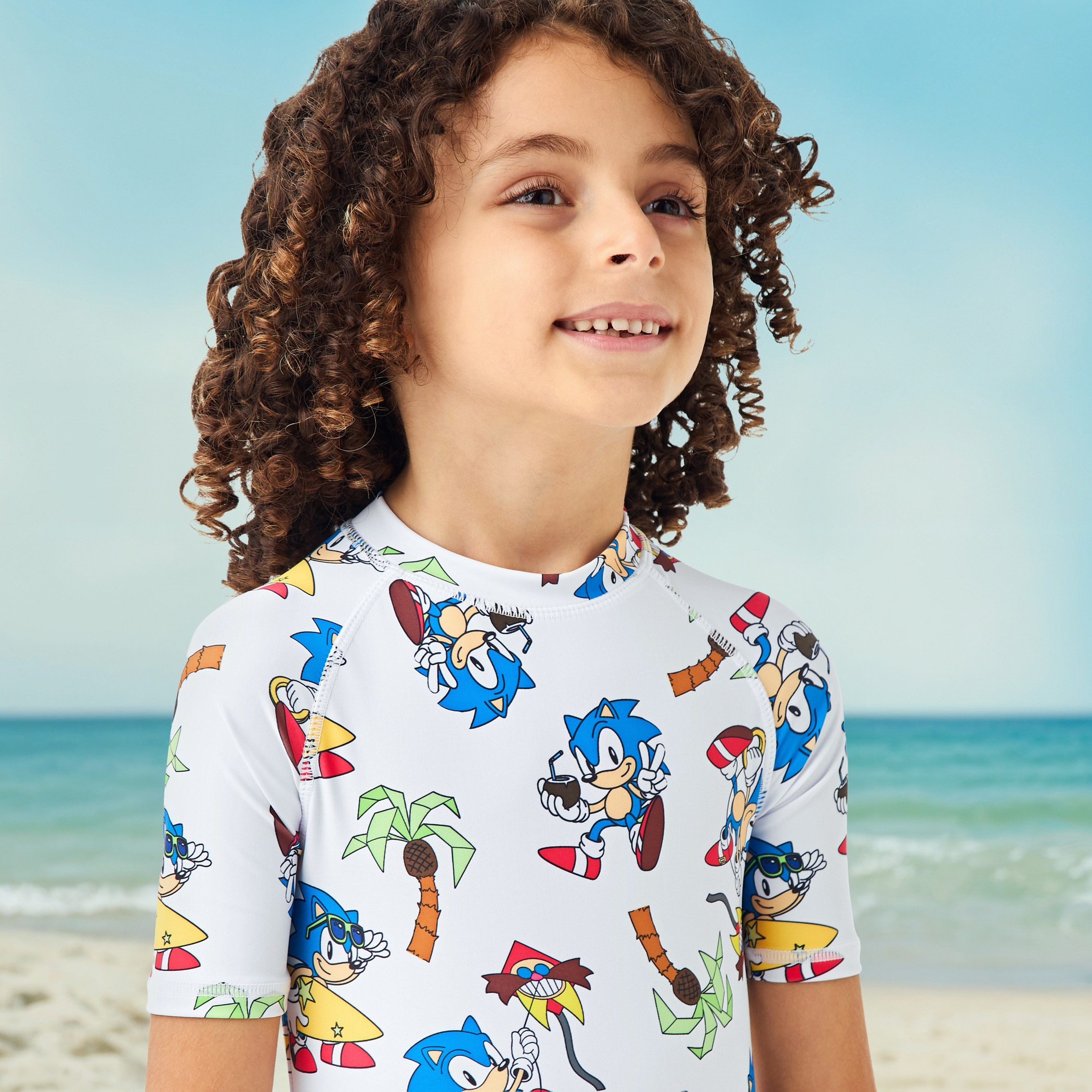 All-Over Sonic the Hedgehog Print Swimsuit with Raglan Sleeves-sports-boys-clothing-swimwear-image-4
