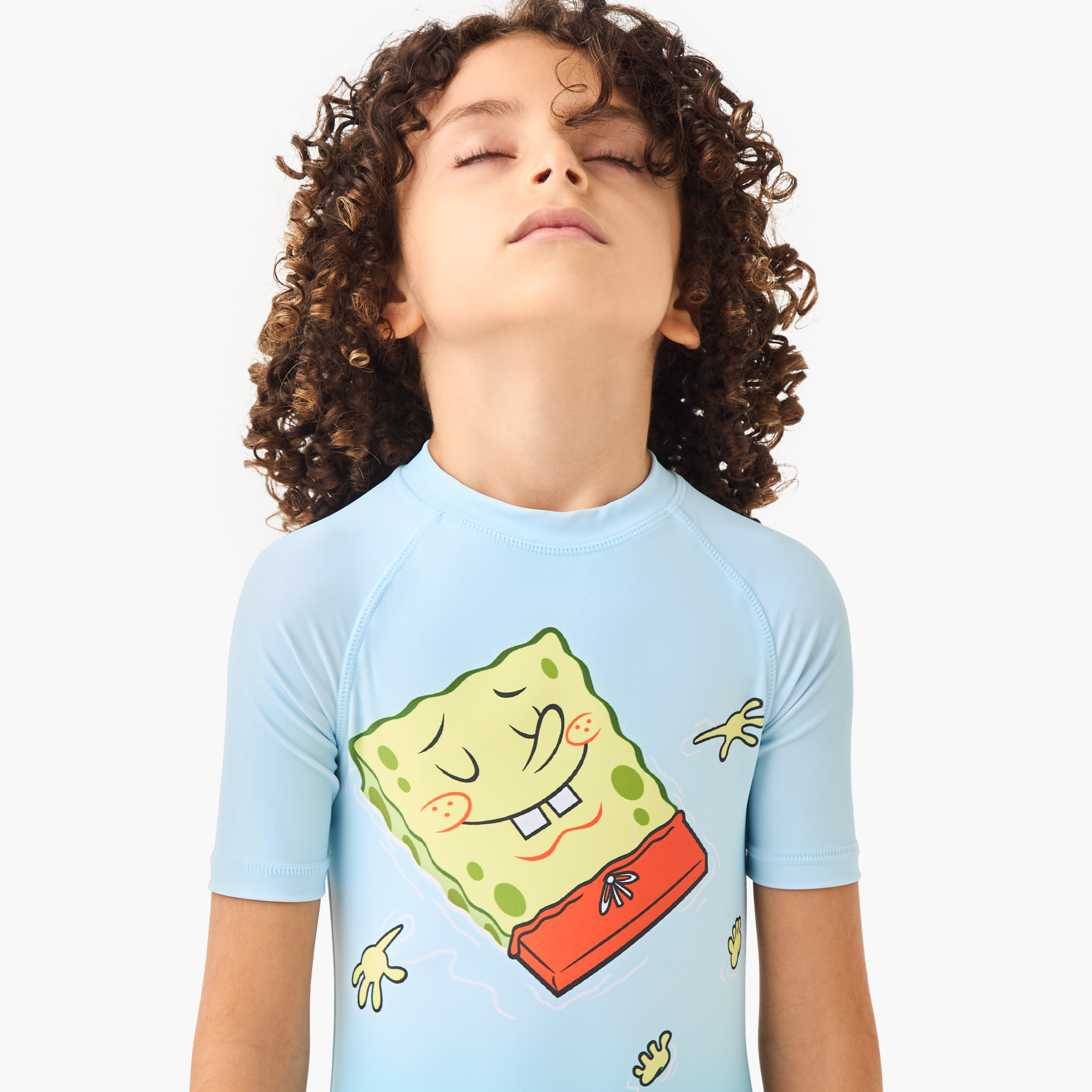 بدلة سباحة بأكمام راجلان وسحاب إغلاق وطبعات-sports-boys-clothing-swimwear-image-2