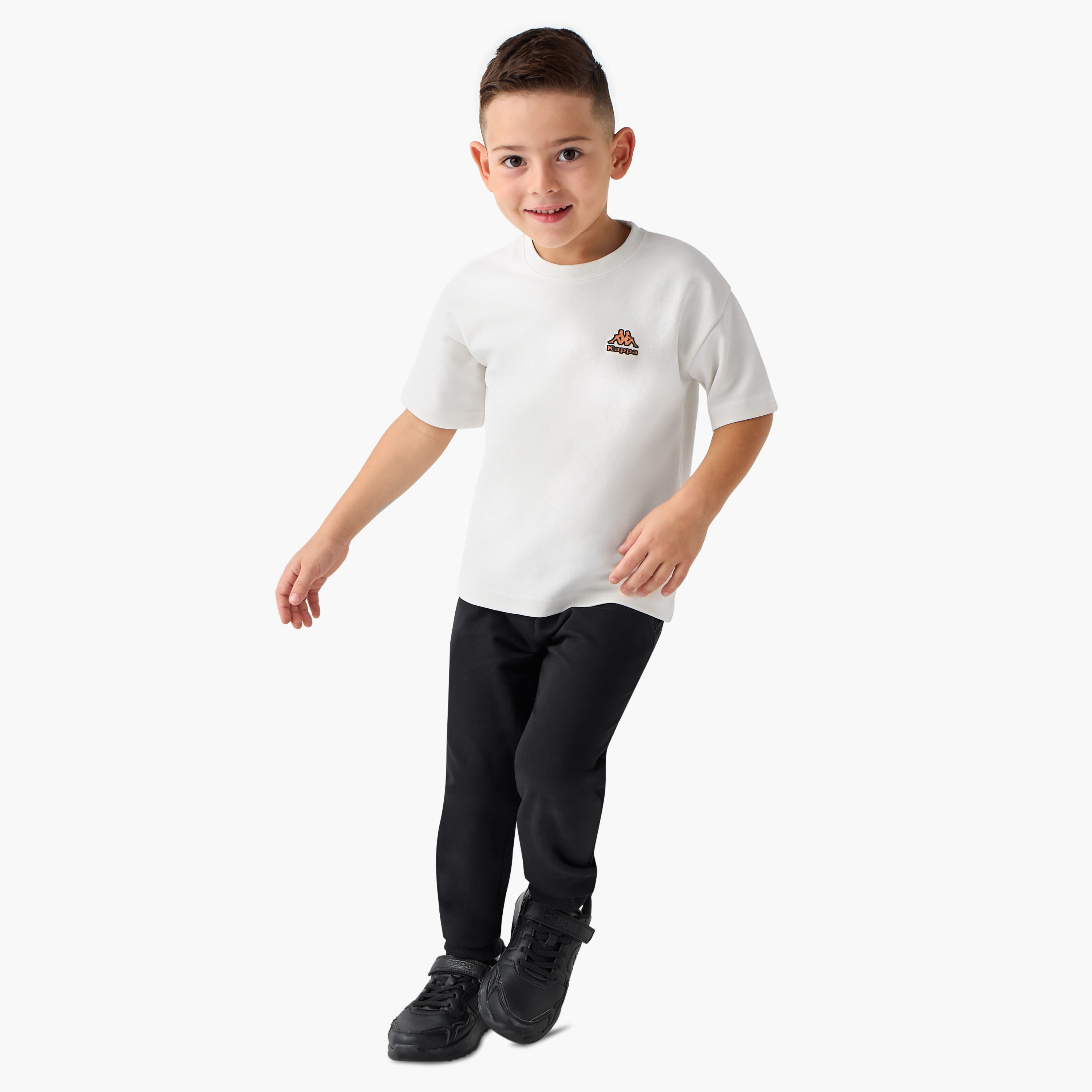 Kappa Graphic Print T-shirt with Short Sleeves and Crew Neck-boys-clothing-sportswear-tops-image-2
