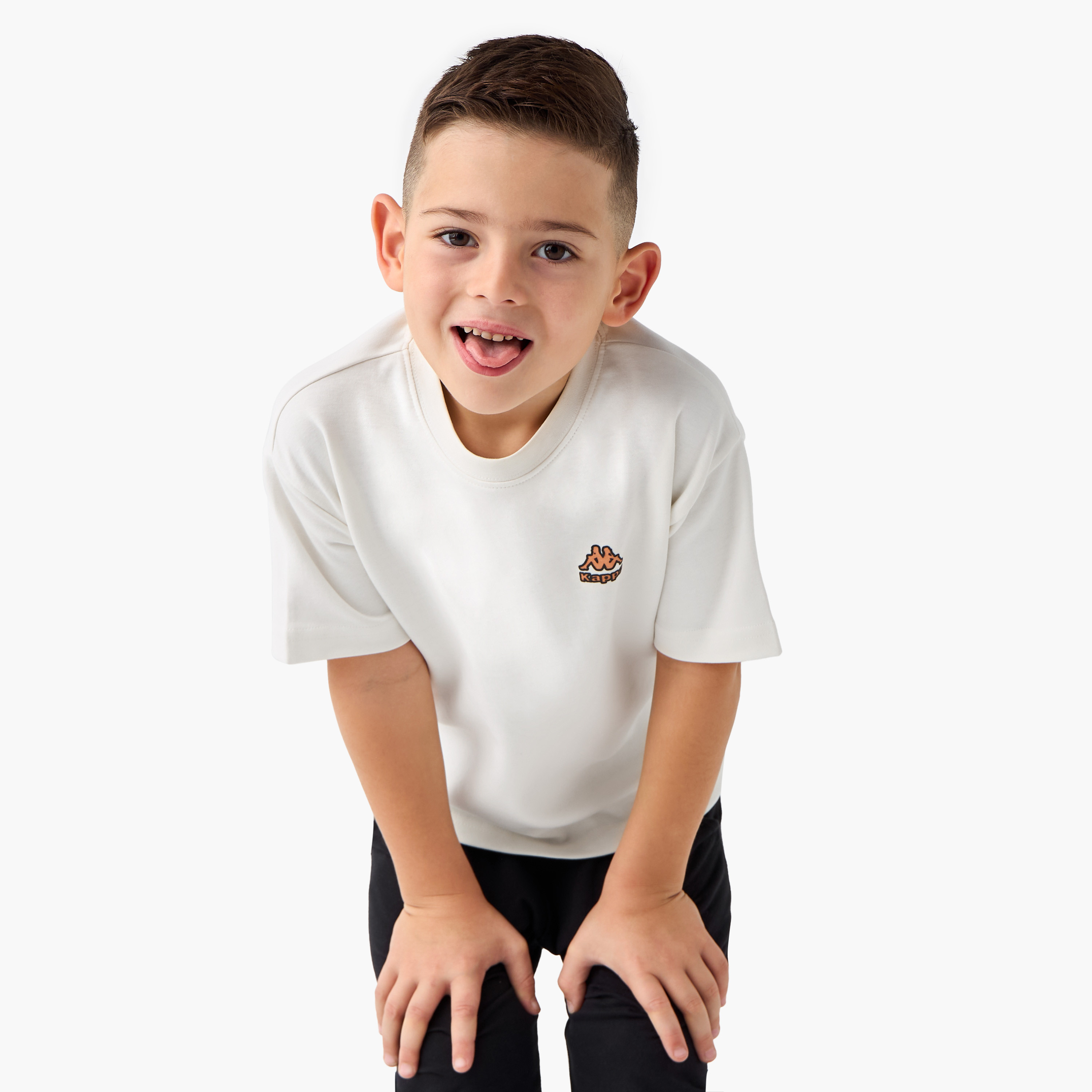 Kappa Graphic Print T-shirt with Short Sleeves and Crew Neck-boys-clothing-sportswear-tops-image-3