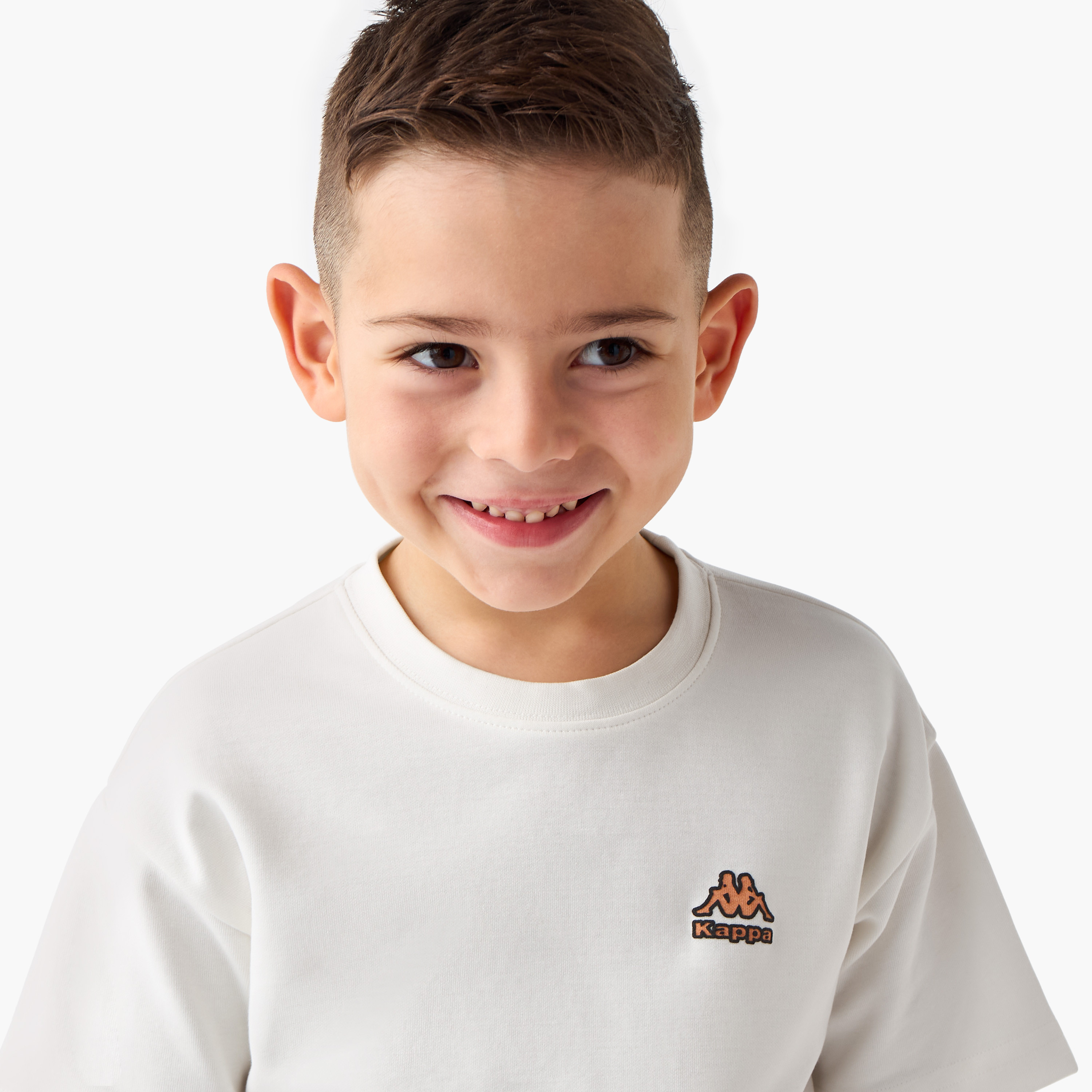 Kappa Graphic Print T-shirt with Short Sleeves and Crew Neck-boys-clothing-sportswear-tops-image-4