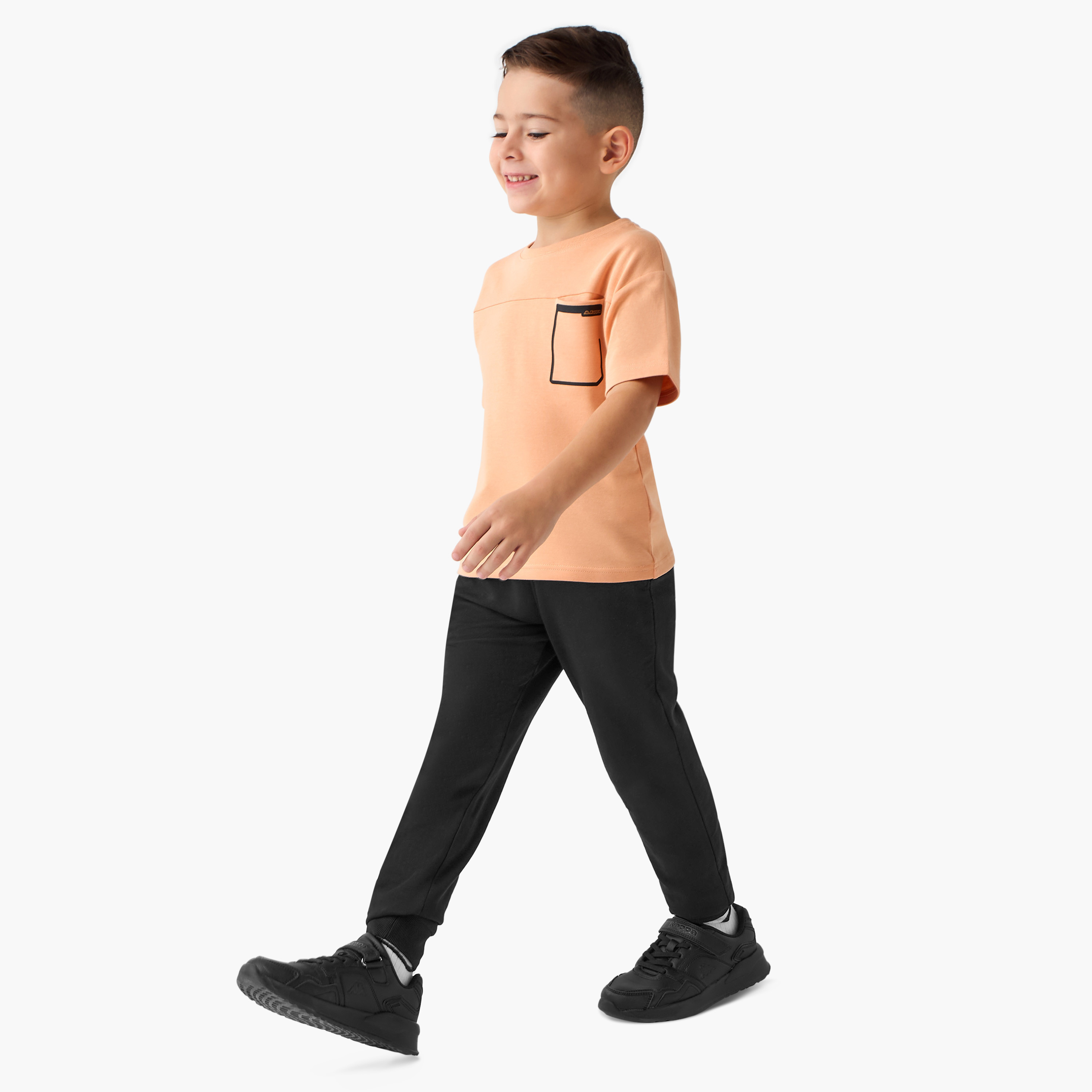 تيشيرت بأكمام قصيرة وألواح وجيب على الصدر من كابا-boys-clothing-sportswear-tops-image-3