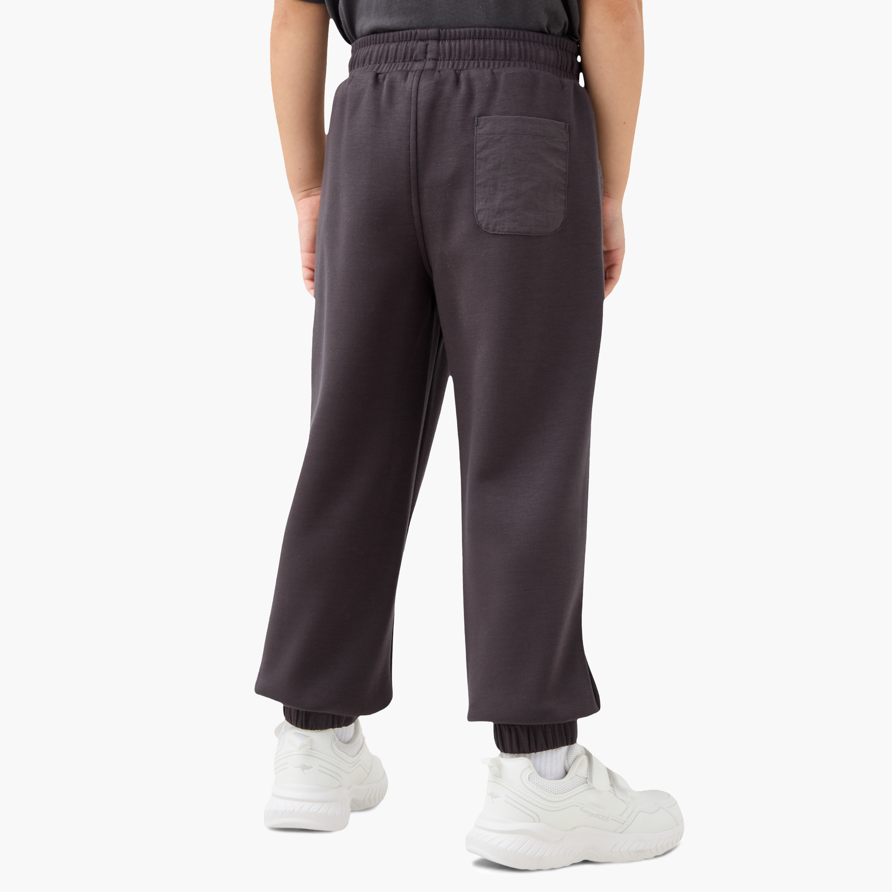 Kappa Logo Print Joggers with Drawstring Closure and Pockets-boys-clothing-bottoms-joggersandtrackpants-image-3